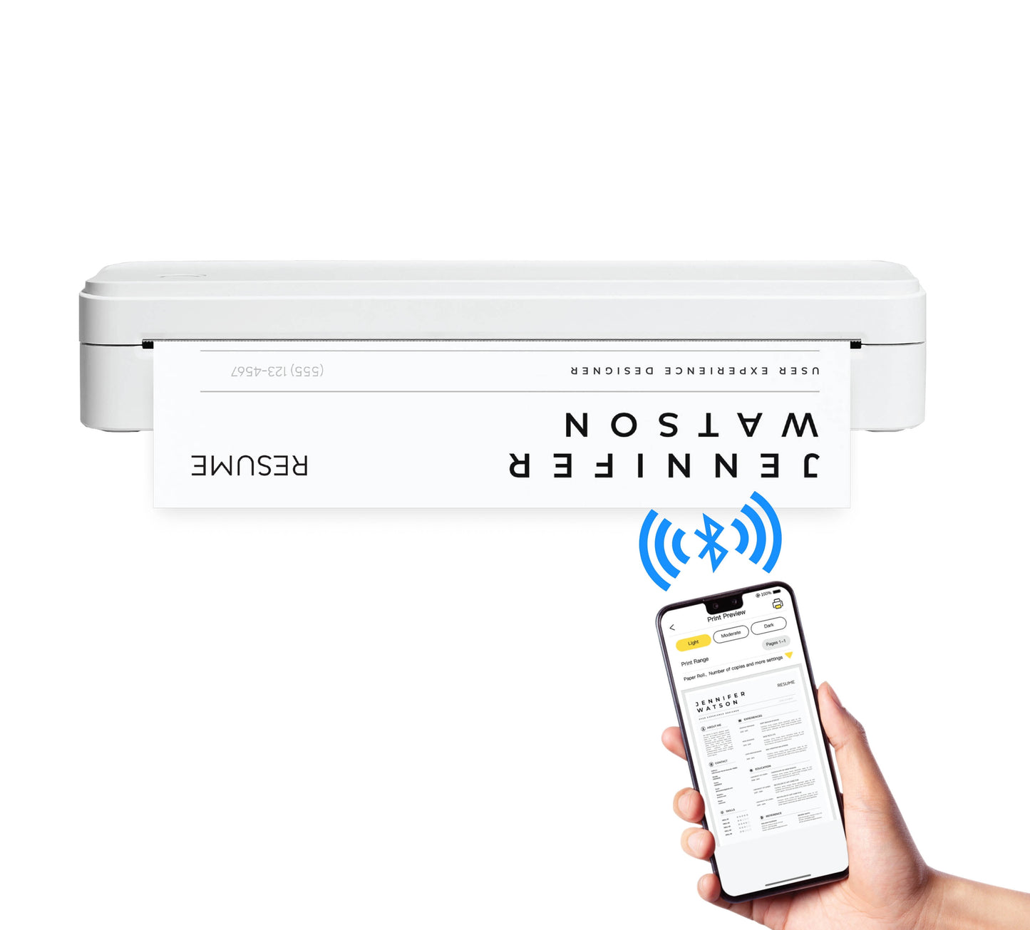 Core Innovations Pro Wireless Inkless Thermal Printer, iOS & Android Compatible, 8.5" x 11"