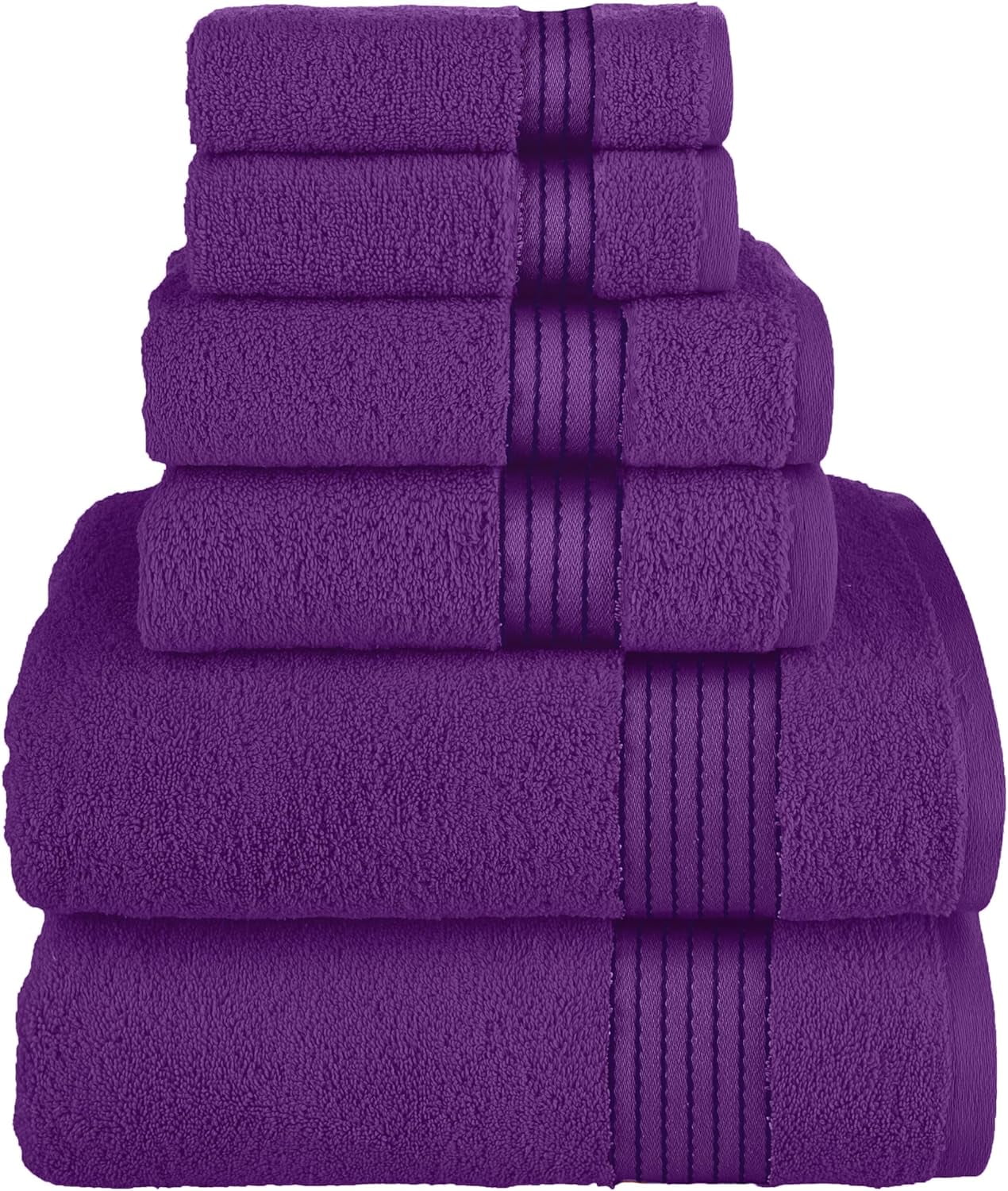Cotton 100 % Highly Absorbent Shower Towels, Purple