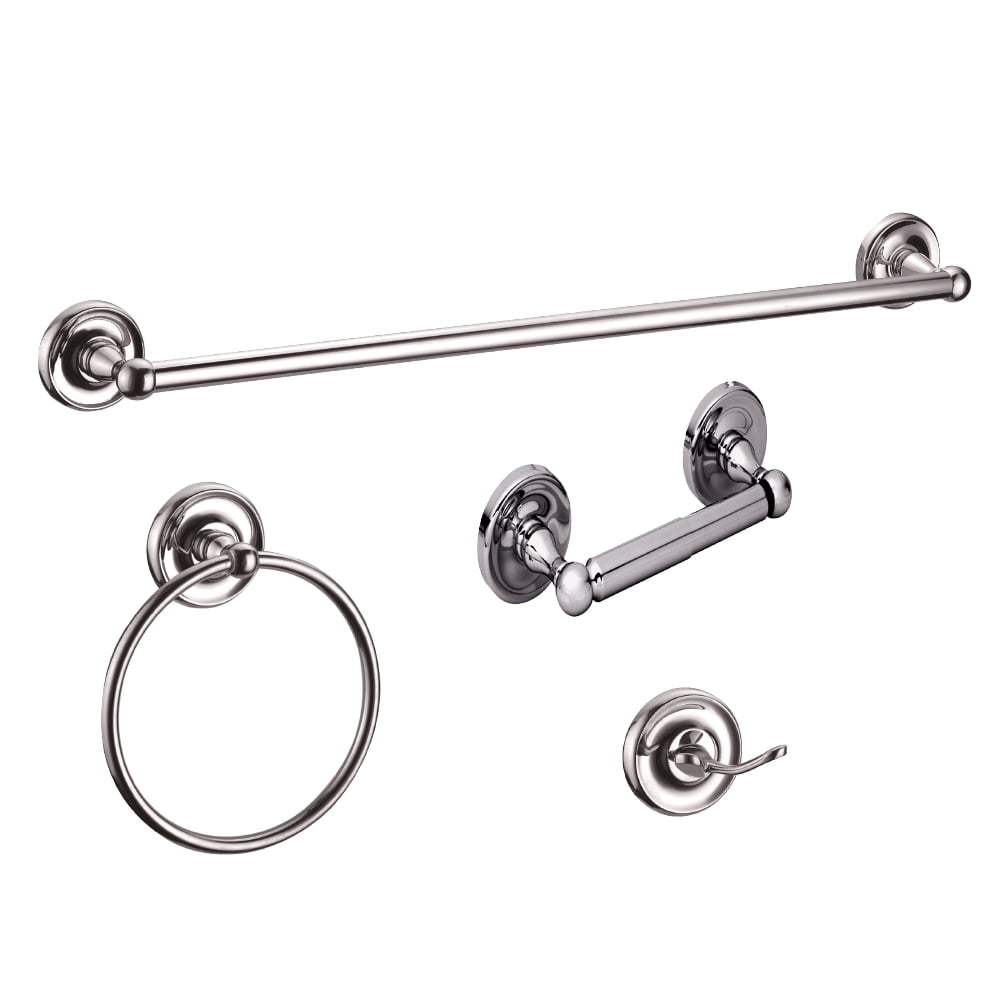 Design House 188730 San Martin Kit de Accesorios de Baño de 4 Piezas Cromo Pulido