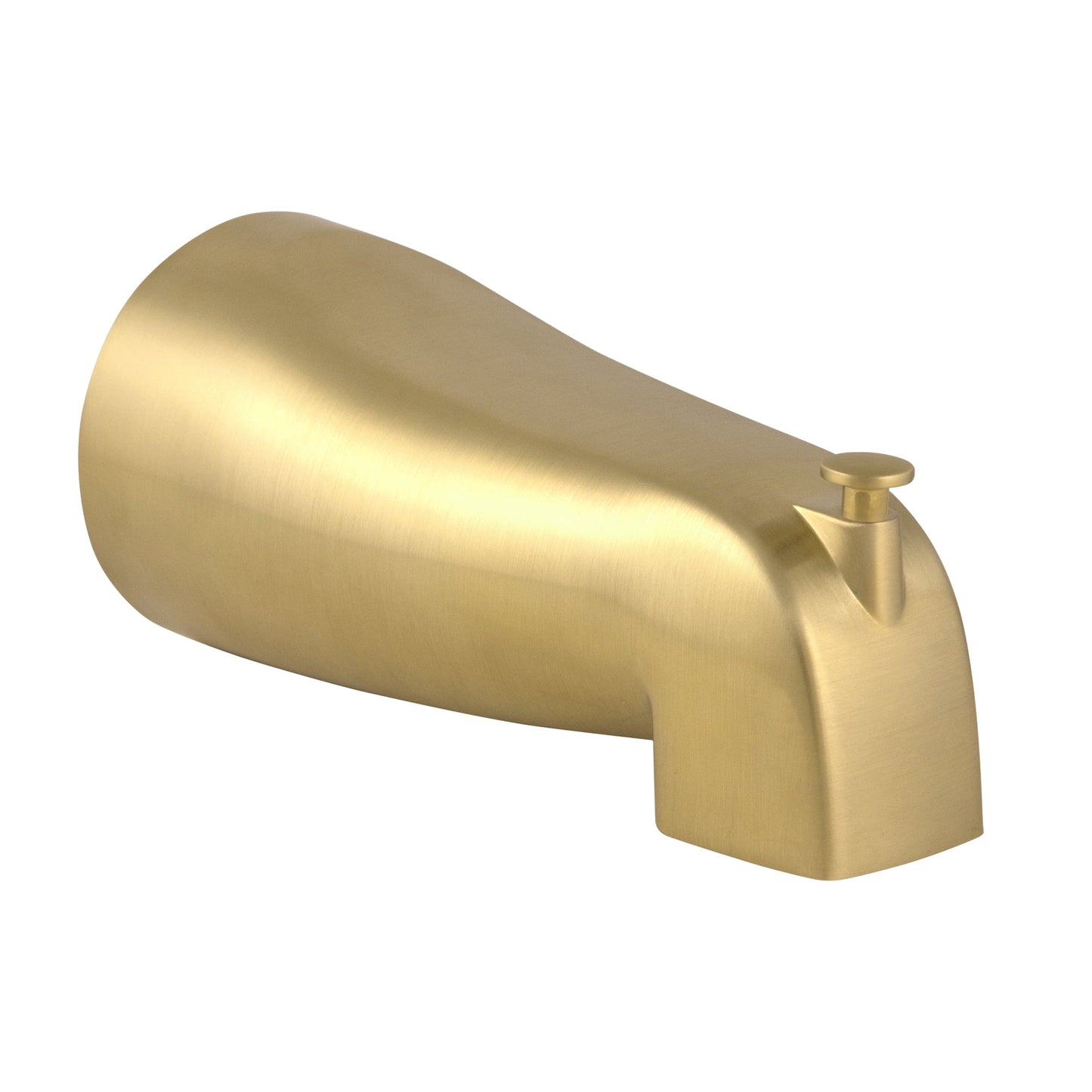 Design House Zinc Satin Nickel Universal Slip-On Bath Tub Diverter Spout with Pull Up Control