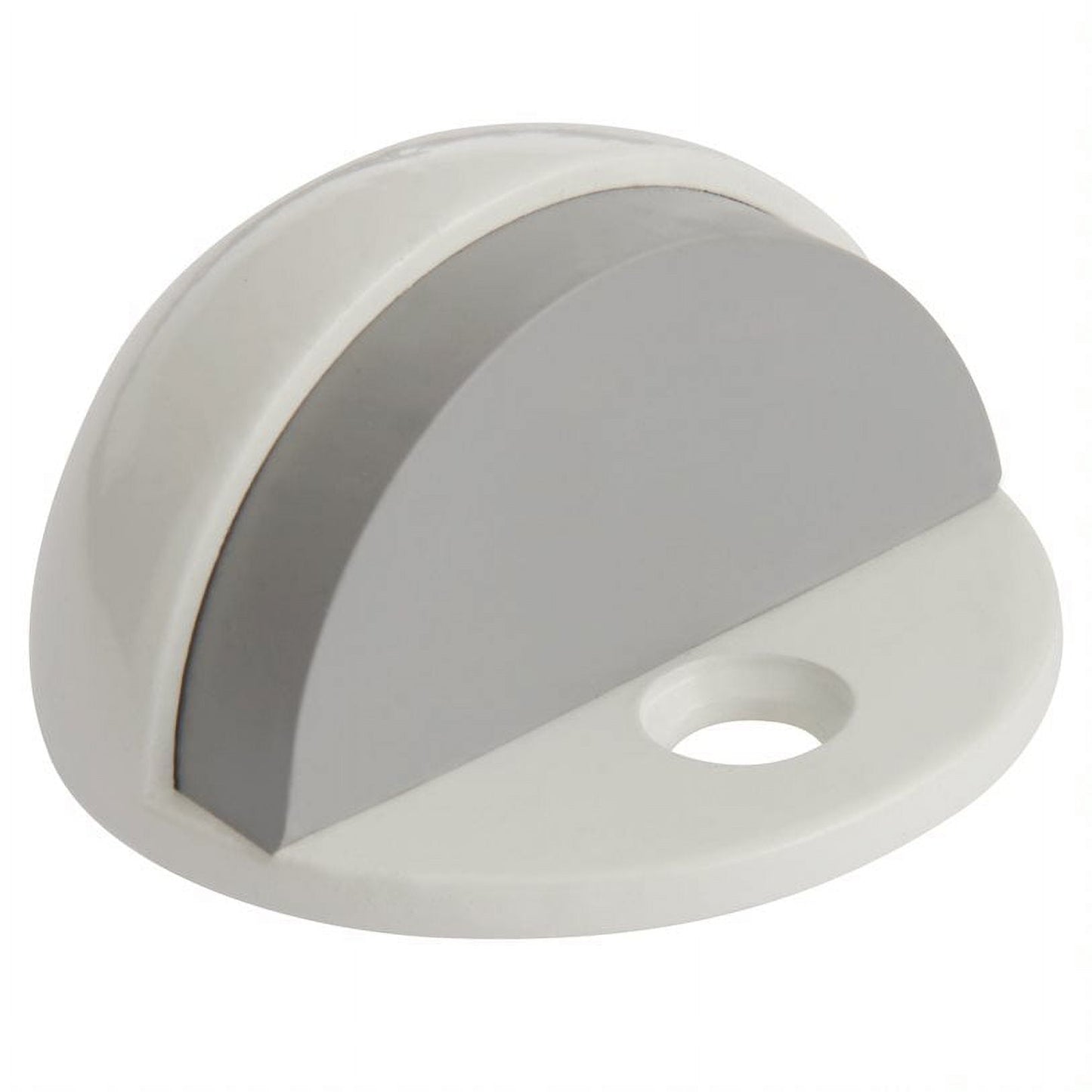 Dome Door Stop Wall Protectors with Rubber Stopper – White Floor Mounted Door Stoppers 5-Pack – Design House, 188334