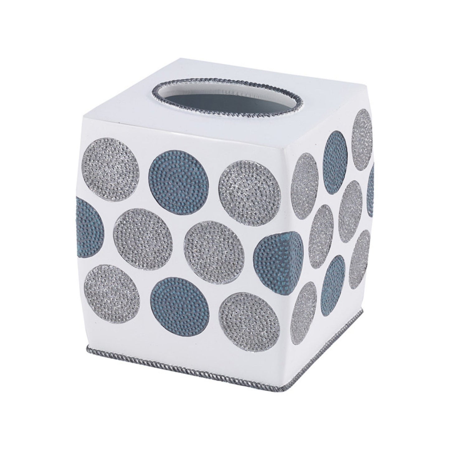 Dotted Circles Tissue Cover White