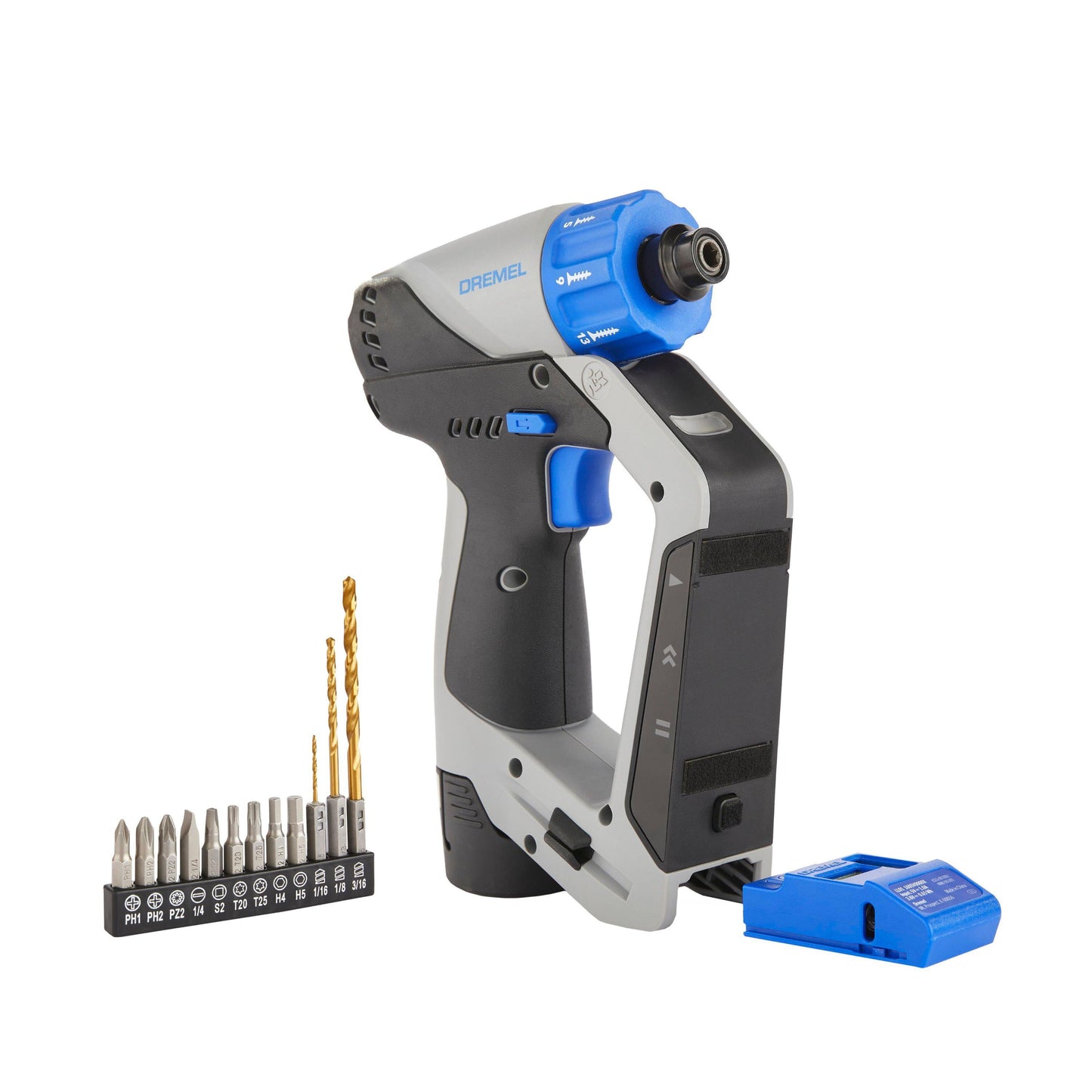 Dremel Blueprint 3 in 1 Drill/Driver with Integrated Stud Finder, Detachable Bubble Laser Level & 12 Bits