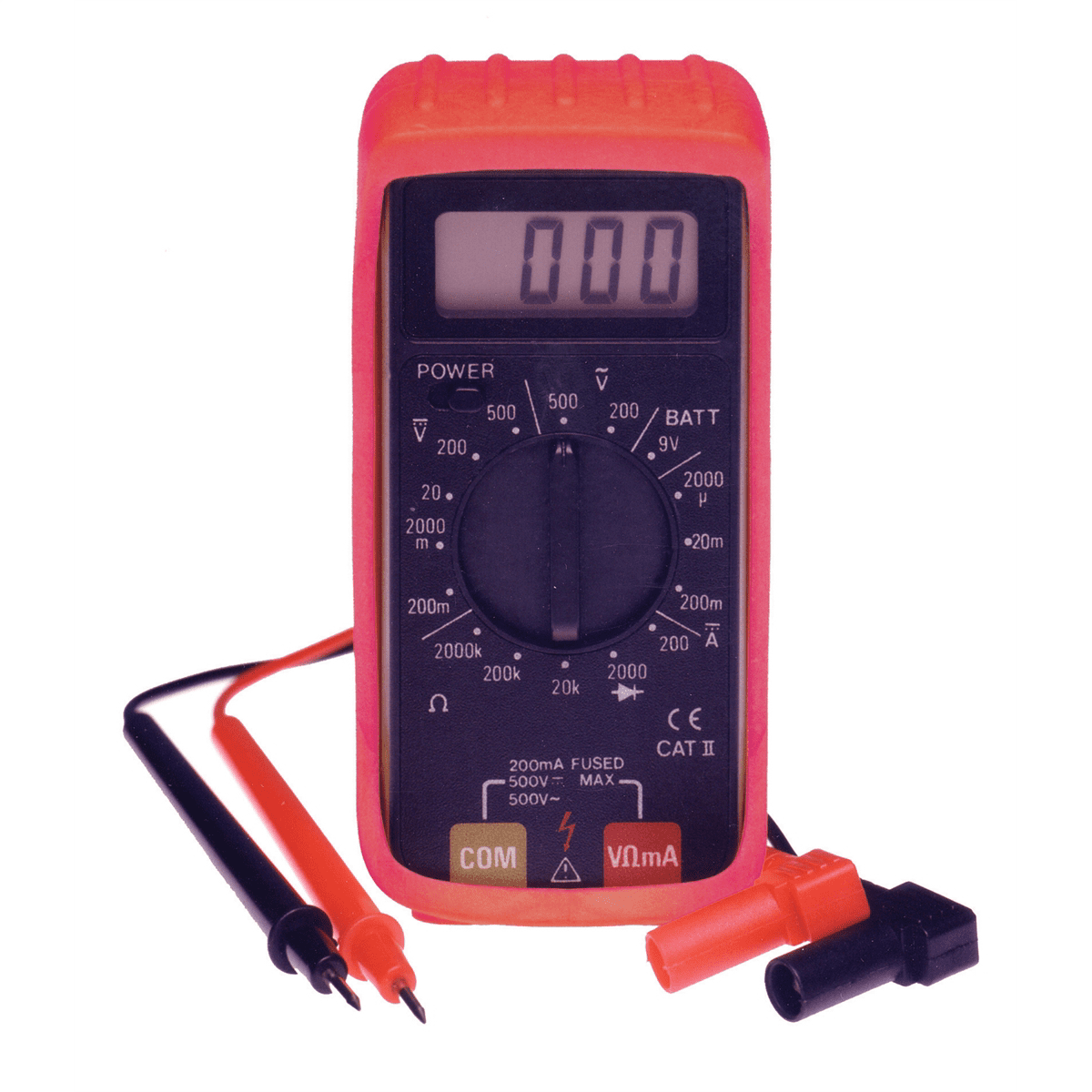 ESI Test Digital Volt-Ohm-Amps Mini Multimeter Professional Hand-Held Test Equipment 16 Test Ranges Fuse Protected Compact 501
