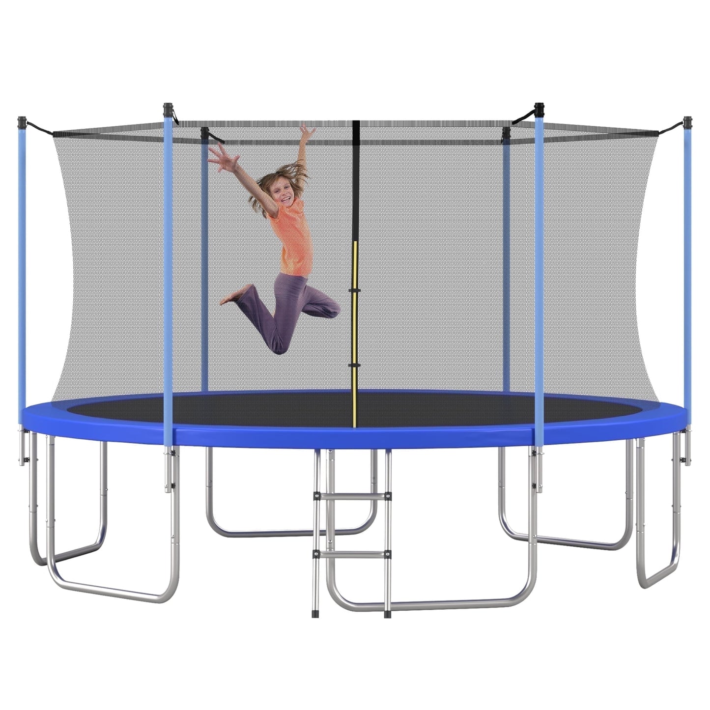 EUROCO 1500LB 14FT Trampoline for Adults and Kids, Trampoline with Enclosure ,Ladder,Heavy Duty Recreational Trampoline