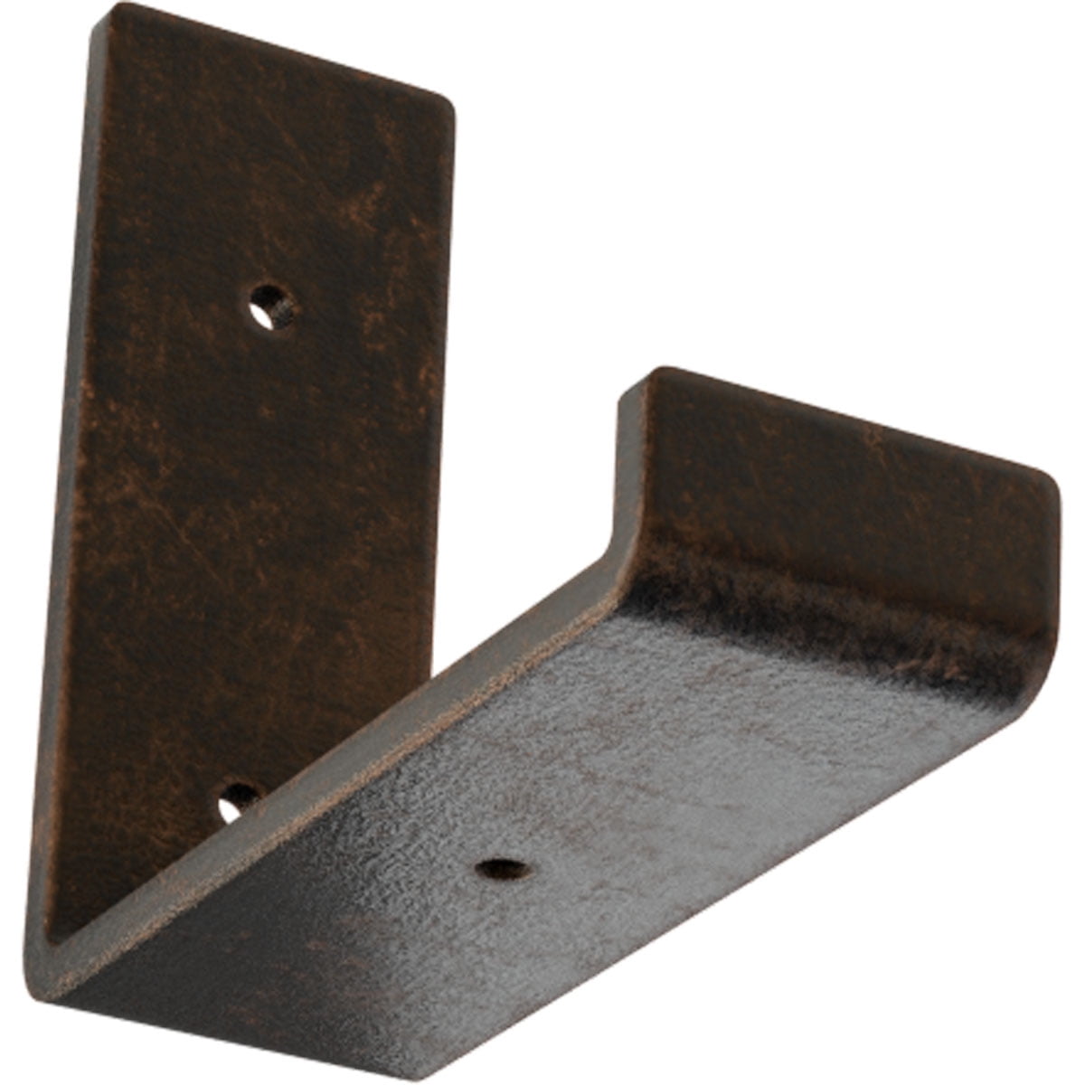 Ekena Millwork 2"W x 8"D x 6"H Steel Hanging Shelf Bracket, Antiqued Pale Gold