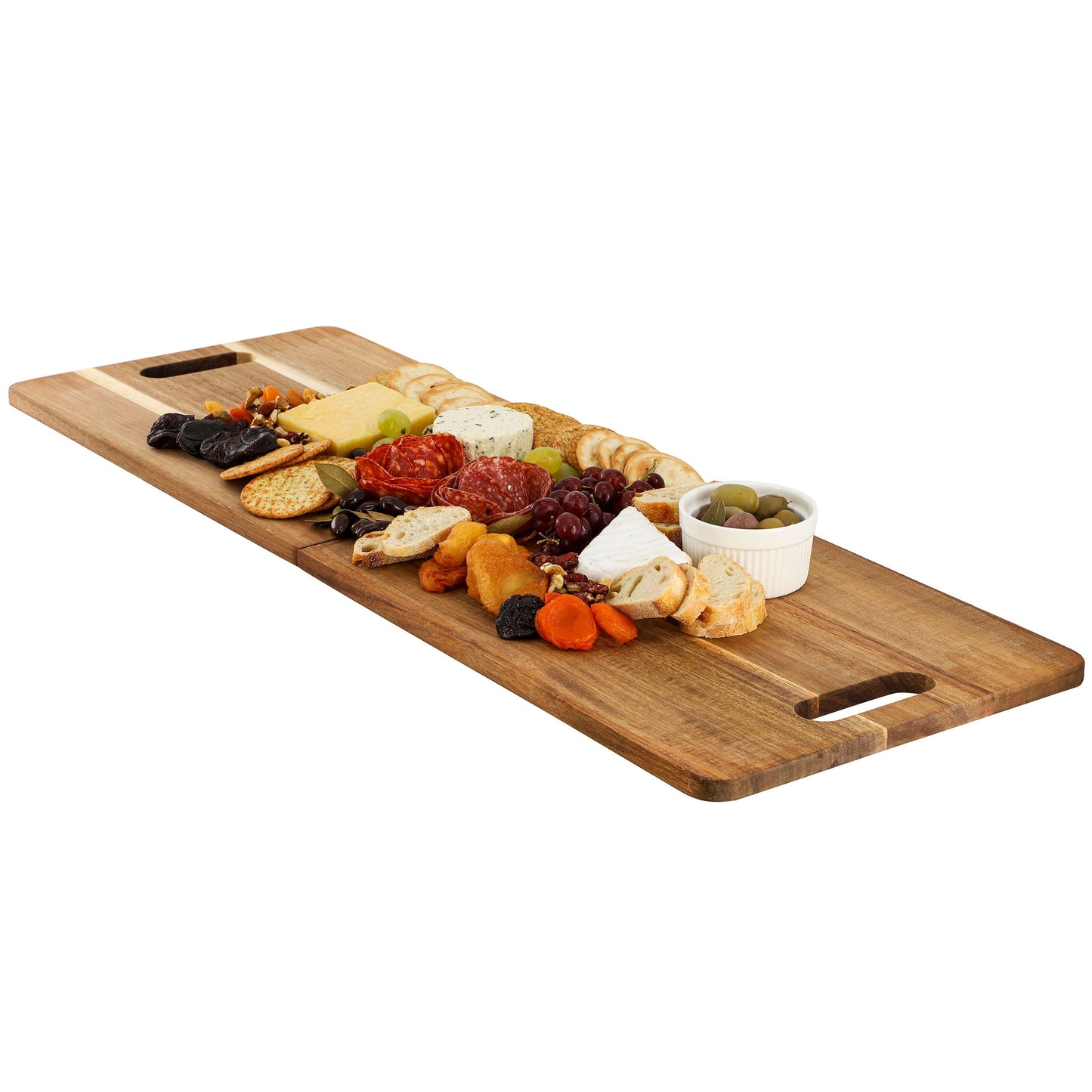 Elama 33 x 12 Inch Acacia Wood Folding Charcuterie Serving Board