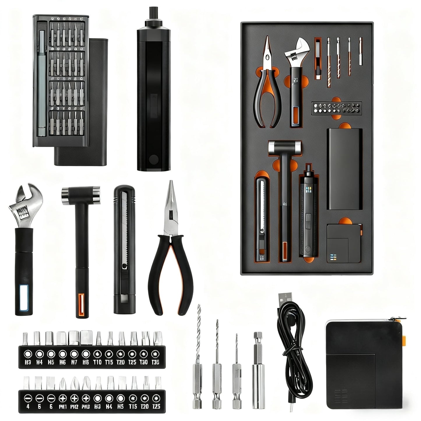 Hyper Tough Juego de Herramientas de Reparación para el Hogar de 116 Pzas, Nuevo, 11in X 13in X 3in 6.06lb