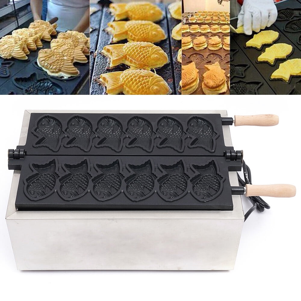 Electric Waffle Maker Machine,Nonstick Commercial Taiyaki Fish-Shaped Mold Baker for Home, Restaurants