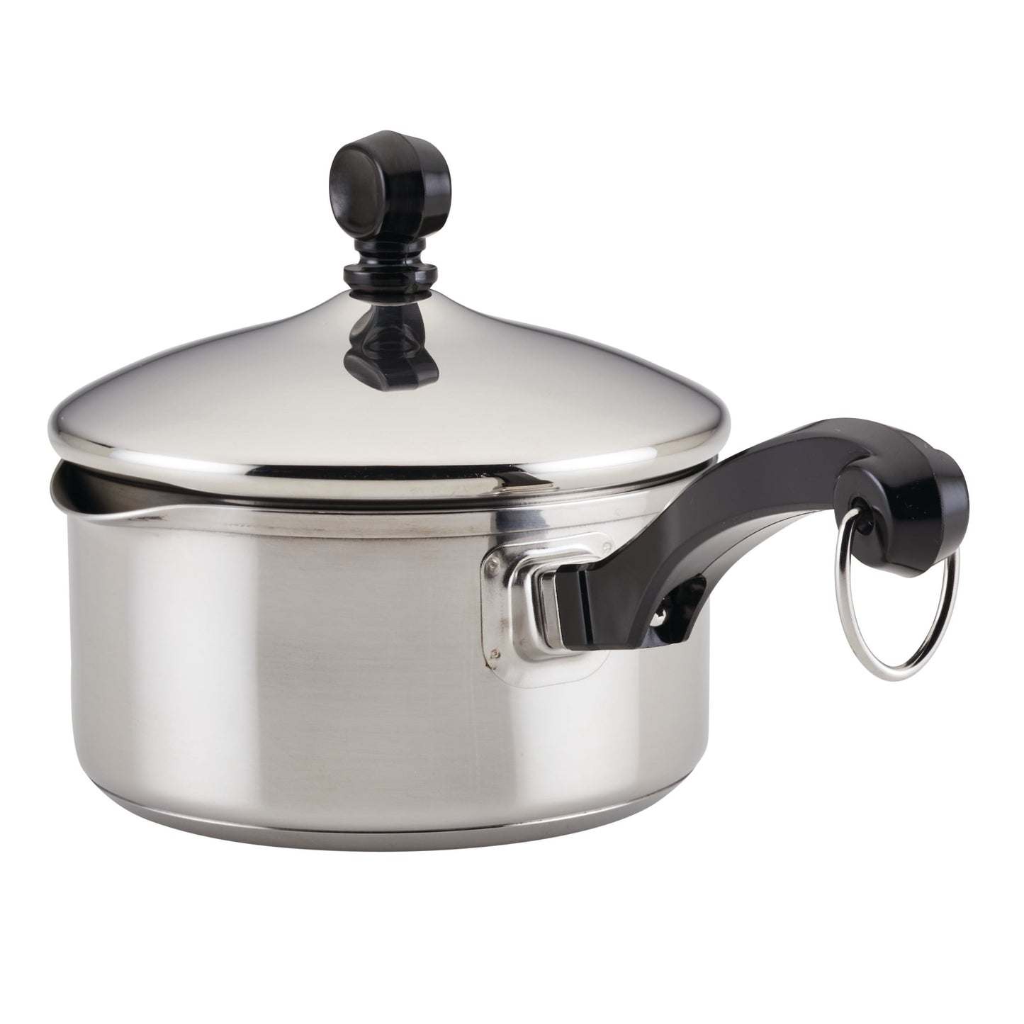 Farberware Classic Series Sartén para Colar Salsa de 1 Cuarto de Galón de Acero Inoxidable con Tapa, Compatible con Inducción, Apta para Utensilios de Metal y Lavavajillas, Acero Inoxidable