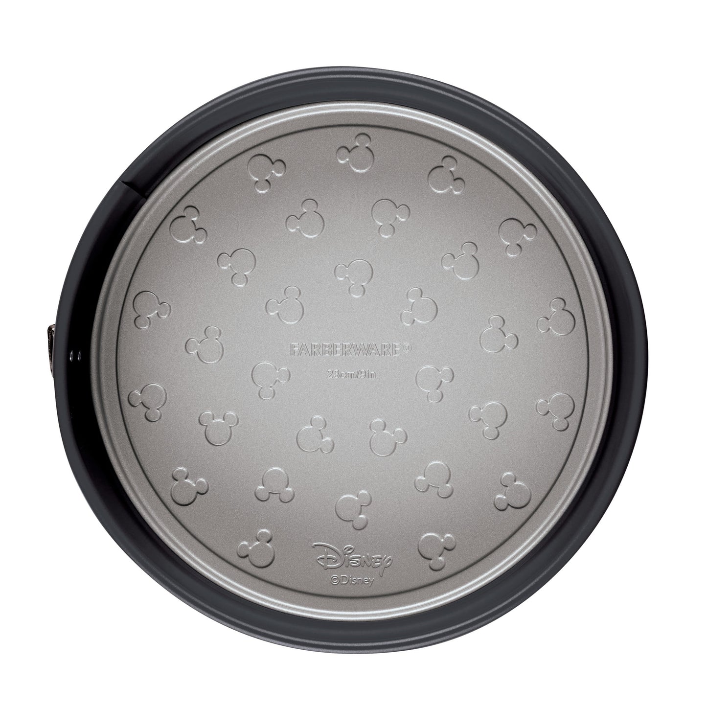 Farberware Disney Bake with Mickey Mouse 9 Inch Nonstick Round Springform Pan, Dishwasher Safe and Oven Safe to 450°F, Black