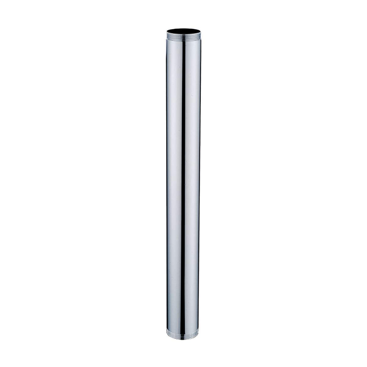 Flexcraft 25125 Threaded Tube for Tubular Drain Applications, 1-1/2 in. x 12 in., 17GA Chrome Plated Brass