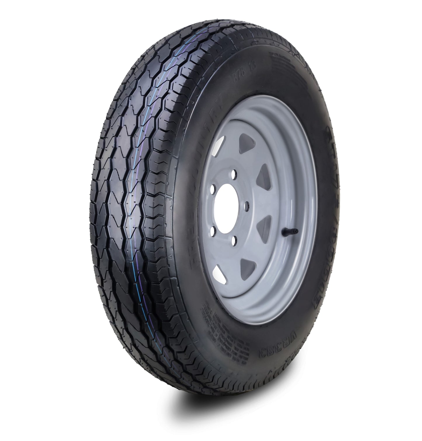 Free Country Trailer Tire Wheel Assembly ST175/80D13 6-Ply C 91L 5 Lug on 4.5" PCD Silver Spoke Rim