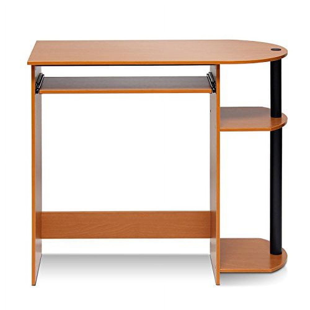 Furinno 14098R1LC/BK Escritorio de Computadora de Fácil Ensamblaje, Cerezo Claro