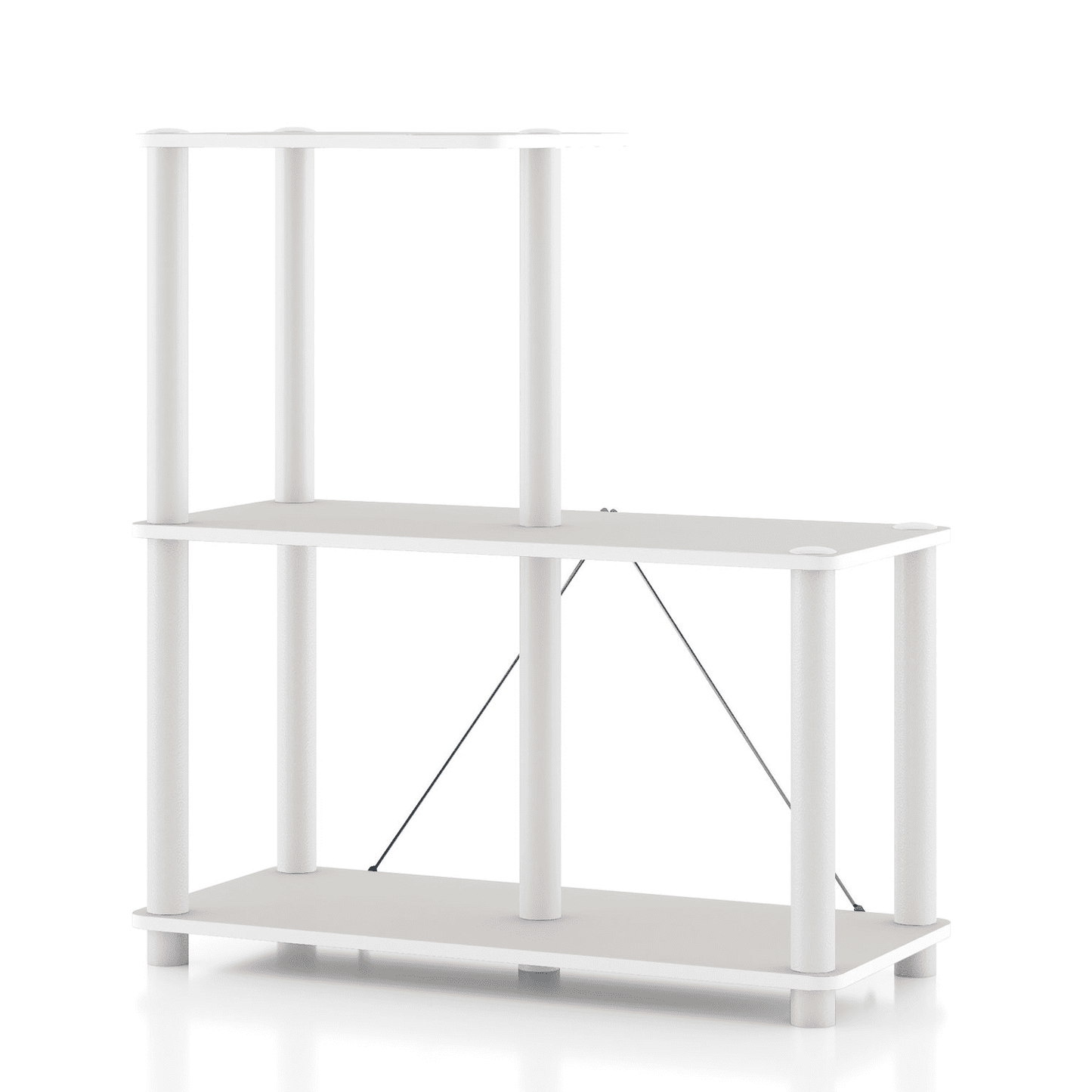 Furniture of America Brooks EstanterÃa Abierta para Adultos, 3 Estantes Cúbicos, Blanca
