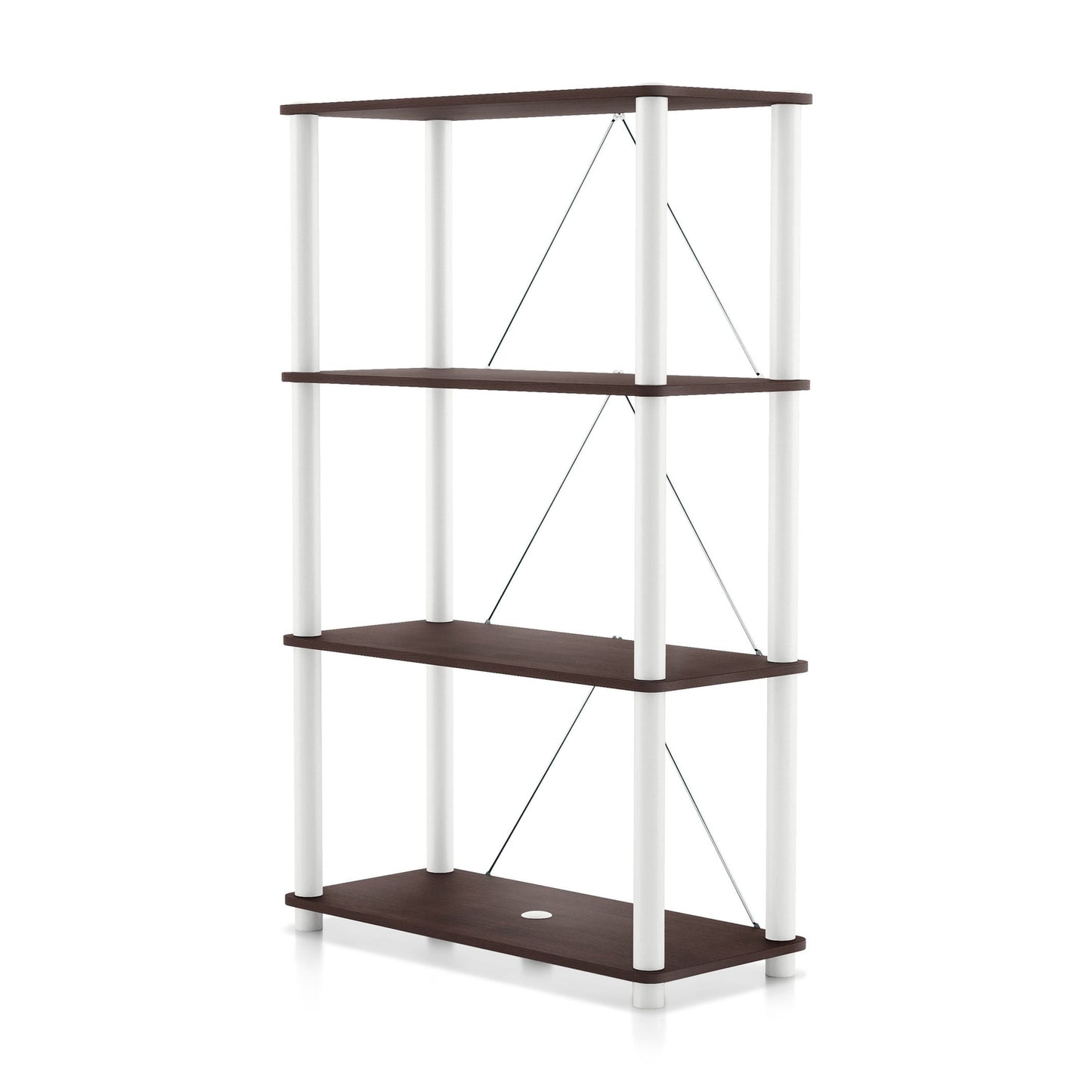 Furniture of America Brooks EstanterÃa Abierta para Adultos, Estantes de 4 Niveles de 15 Pulgadas, Blanco