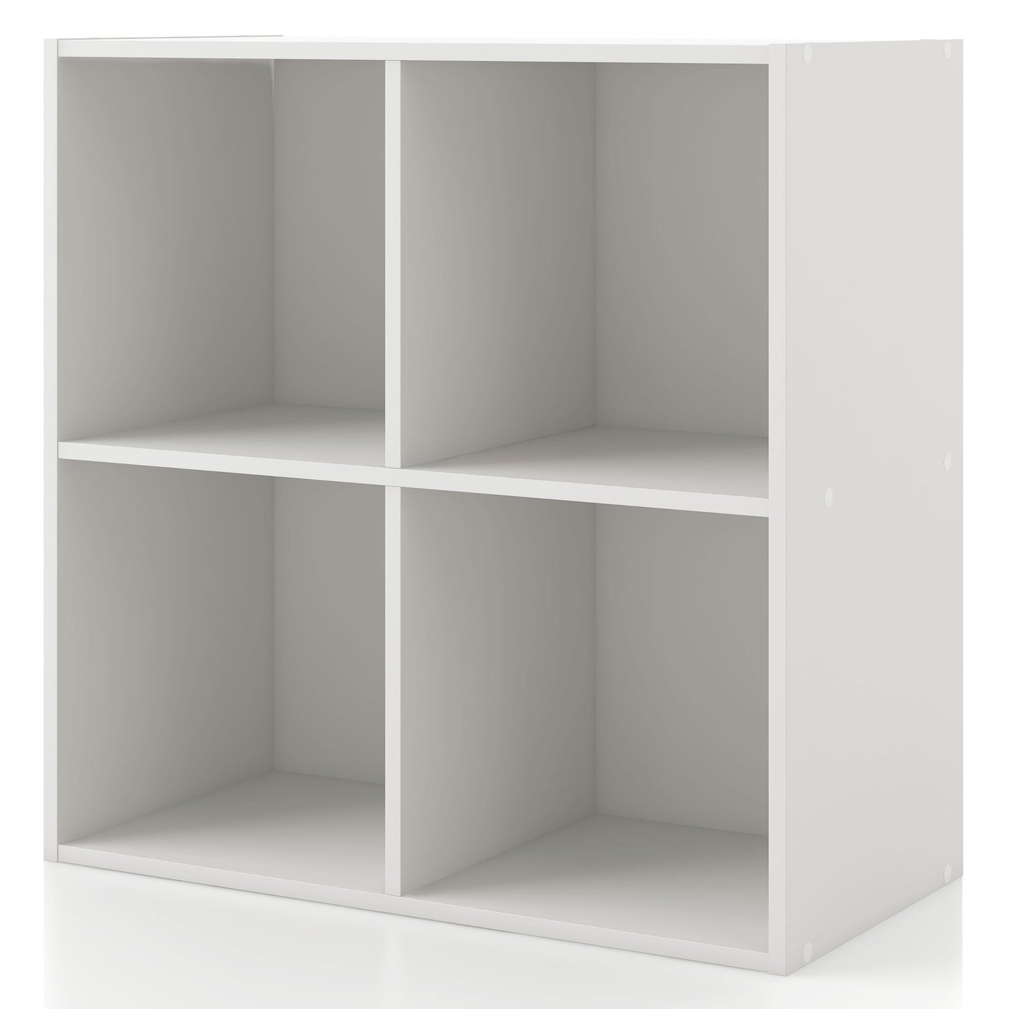 Furniture of America Brooks Stackable 4-Cube Wood White Bookcase