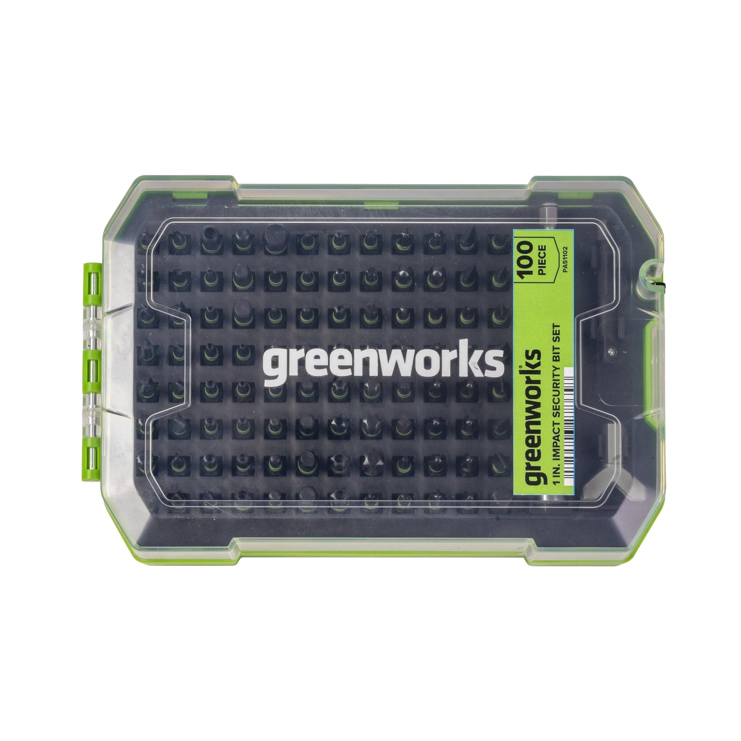 Greenworks Pro 100PC 1" Impact Security Bit Set, PA51102A1