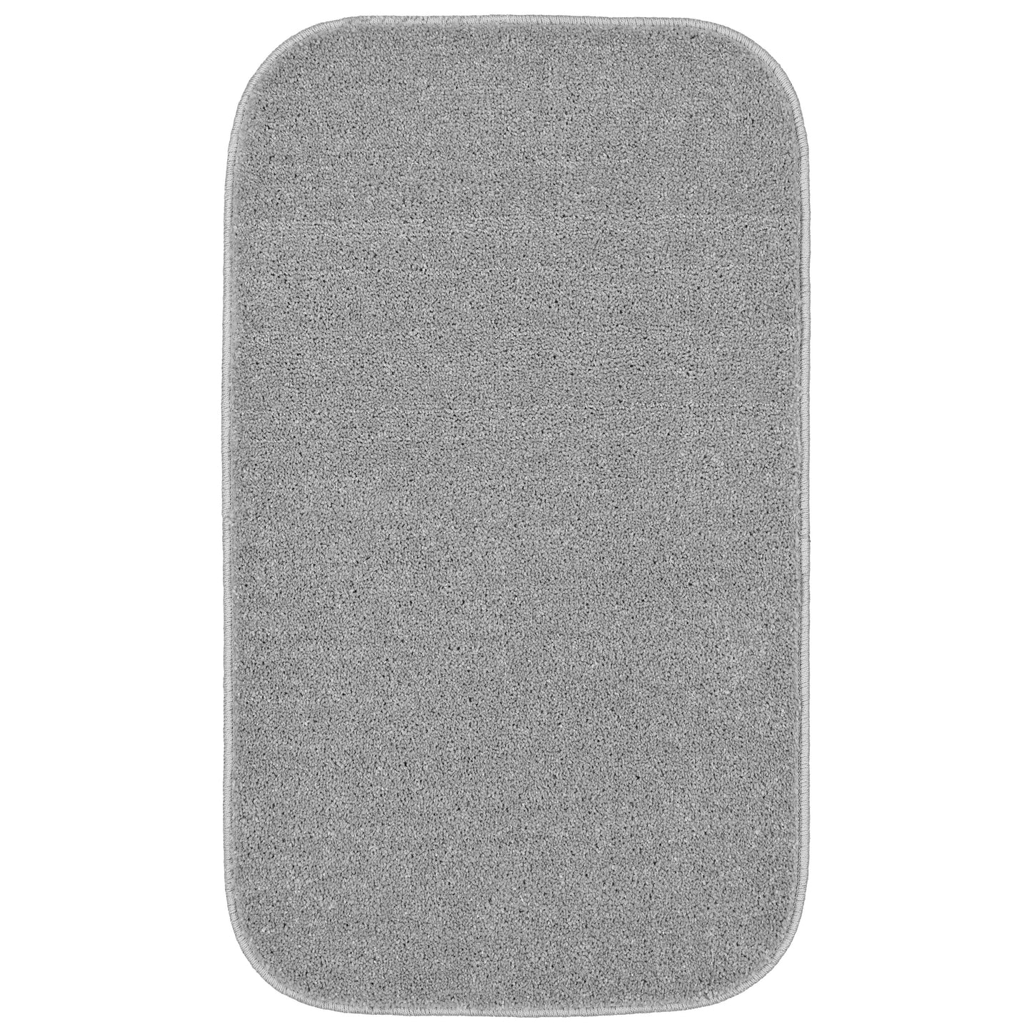 Garland Rug Sedona Washable Polypropylene Silver Bath Rug, 21" x 34"