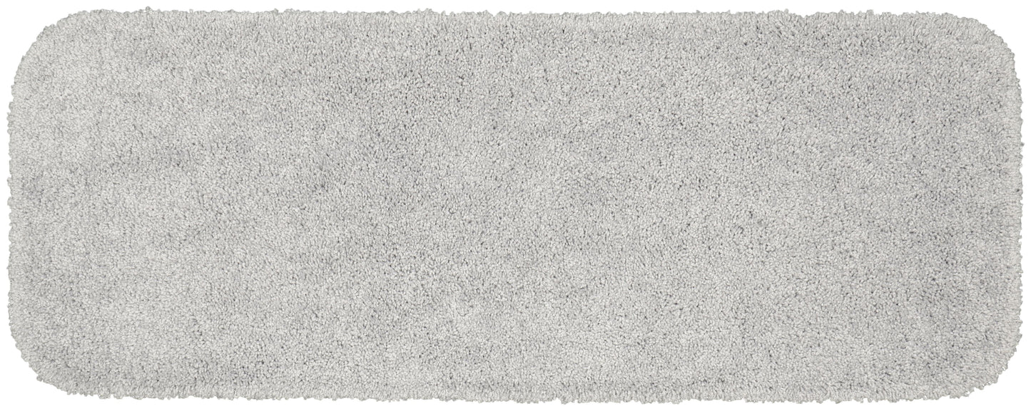 Garland Rug Serendipity Washable Nylon Platinum Gray Bathroom Runner, 22" x 60"