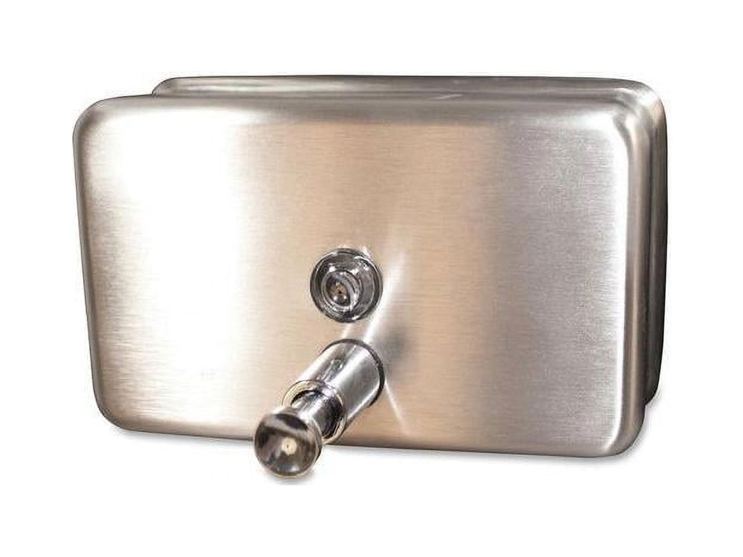 Genuine Joe Stainless 40oz Soap Dispenser - Manual - 1.25 quart Capacity - Stainless Steel - 1Each