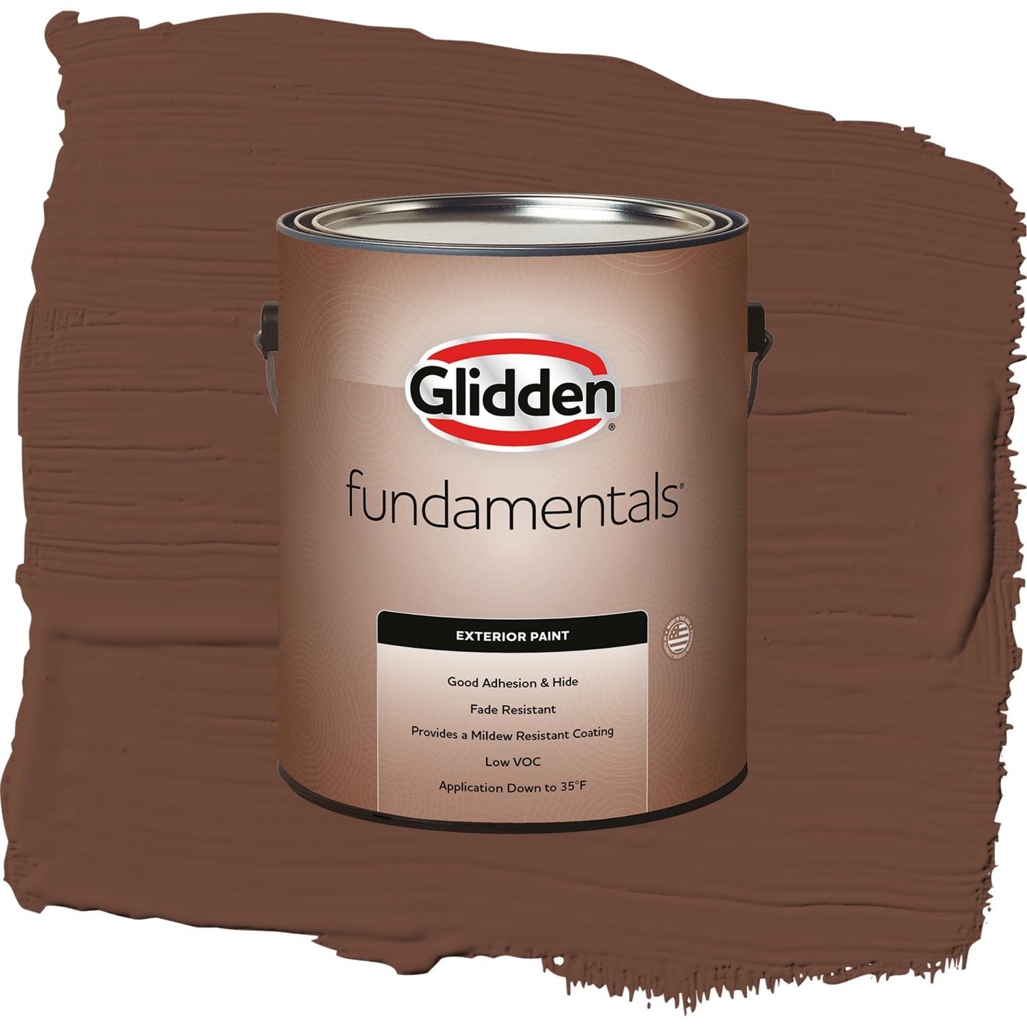 Glidden Fundamentals Bird House Brown / Brown, Semi-Gloss Exterior Paint, 1 Gallon