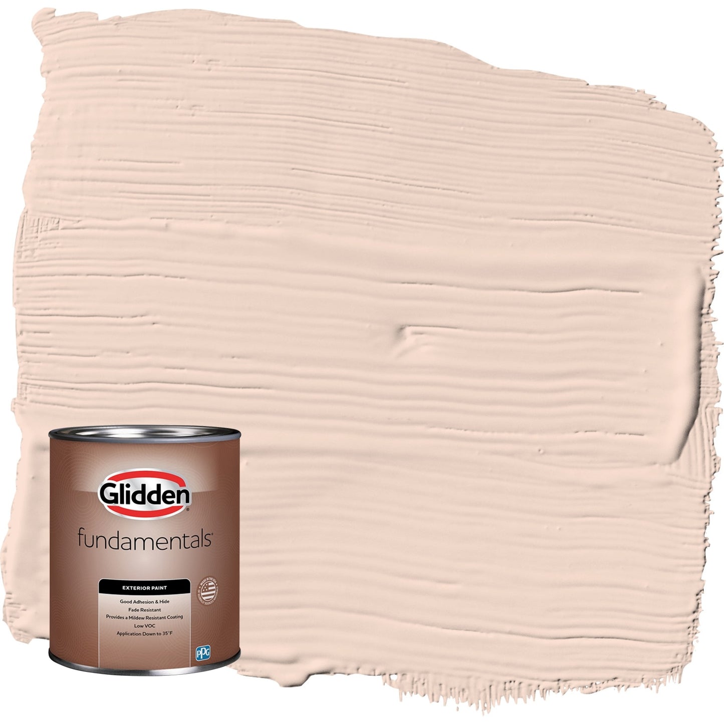 Glidden Fundamentals Blush Beige / Orange Satin Exterior Paint, 1 Quart