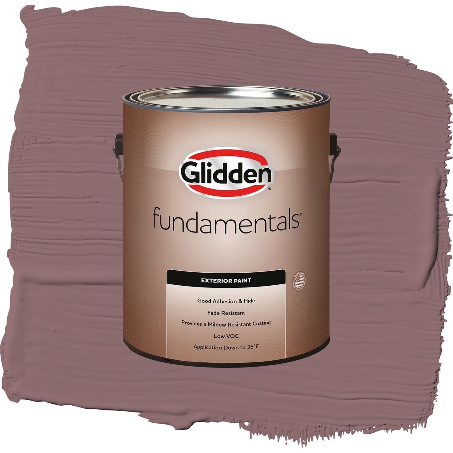 Glidden Fundamentals Chocolate Sparkle / Purple, Satin Exterior Paint, 1 Gallon