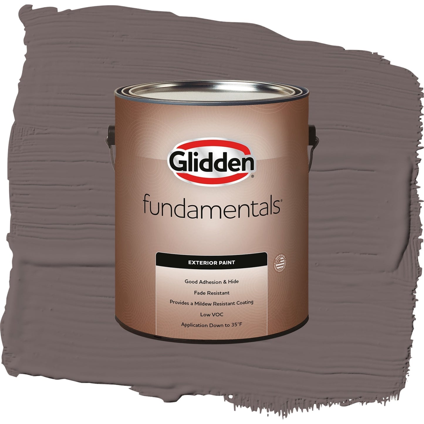 Glidden Fundamentals Eagle Eye / Brown, Semi-Gloss Exterior Paint, 1 Gallon