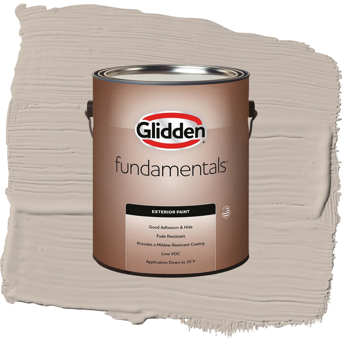 Glidden Fundamentals Legendary / Beige, Satin Exterior Paint, 1 Gallon