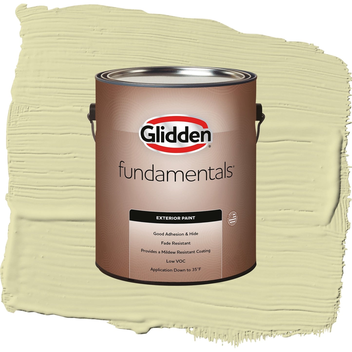 Glidden Fundamentals Misty Moor / Green, Flat Exterior Paint, 1 Gallon