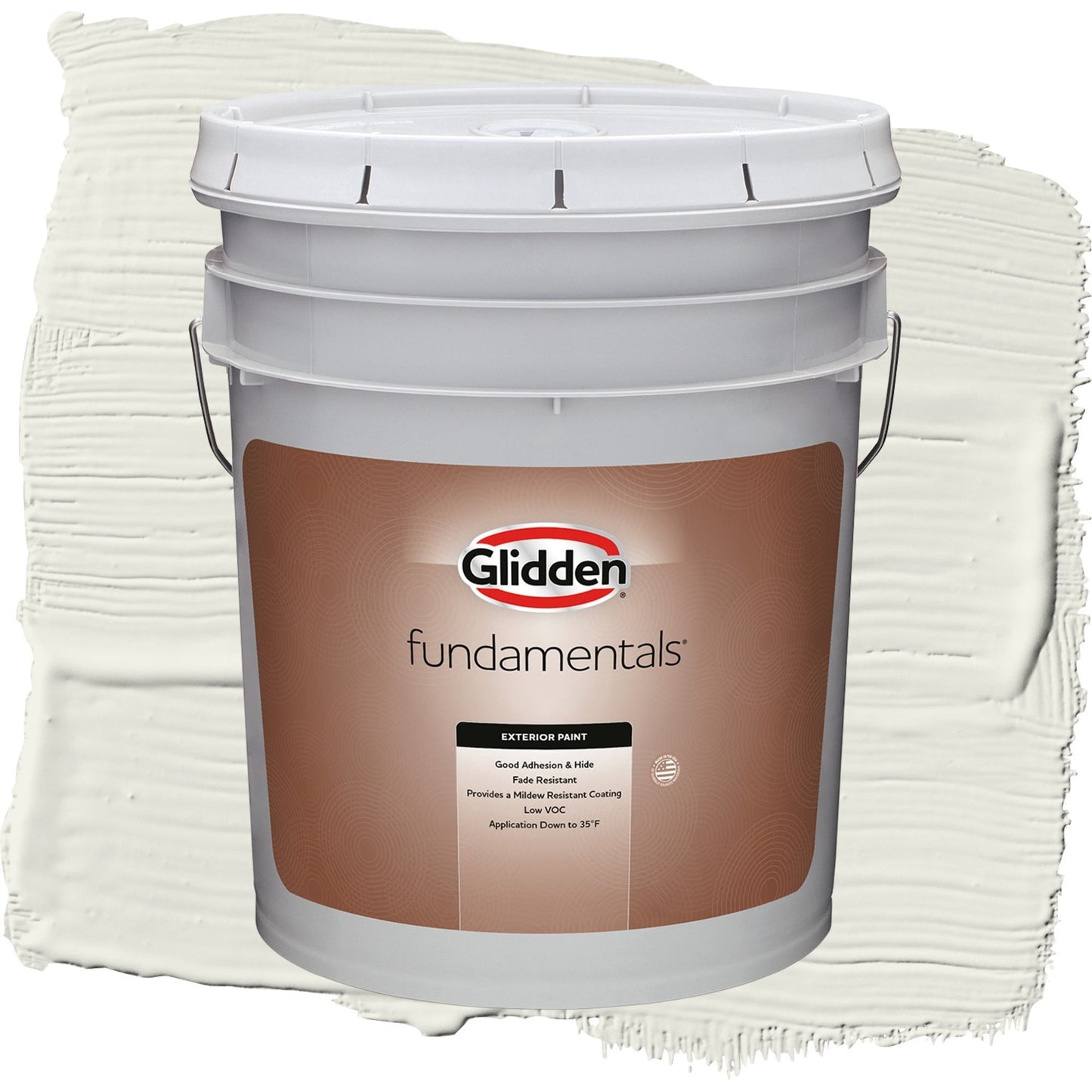 Glidden Fundamentals Silvery Moon / Gray, Flat Exterior Paint, 5 Gallon