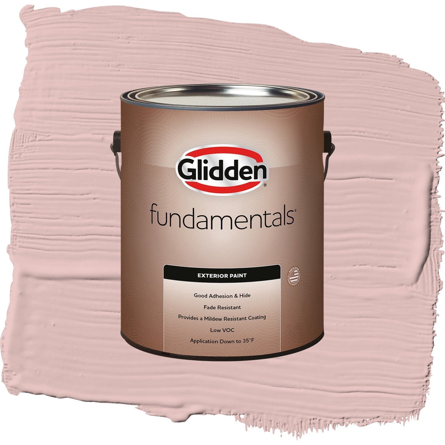 Glidden Fundamentals Strawflower / Pink, Semi-Gloss Exterior Paint, 1 Gallon