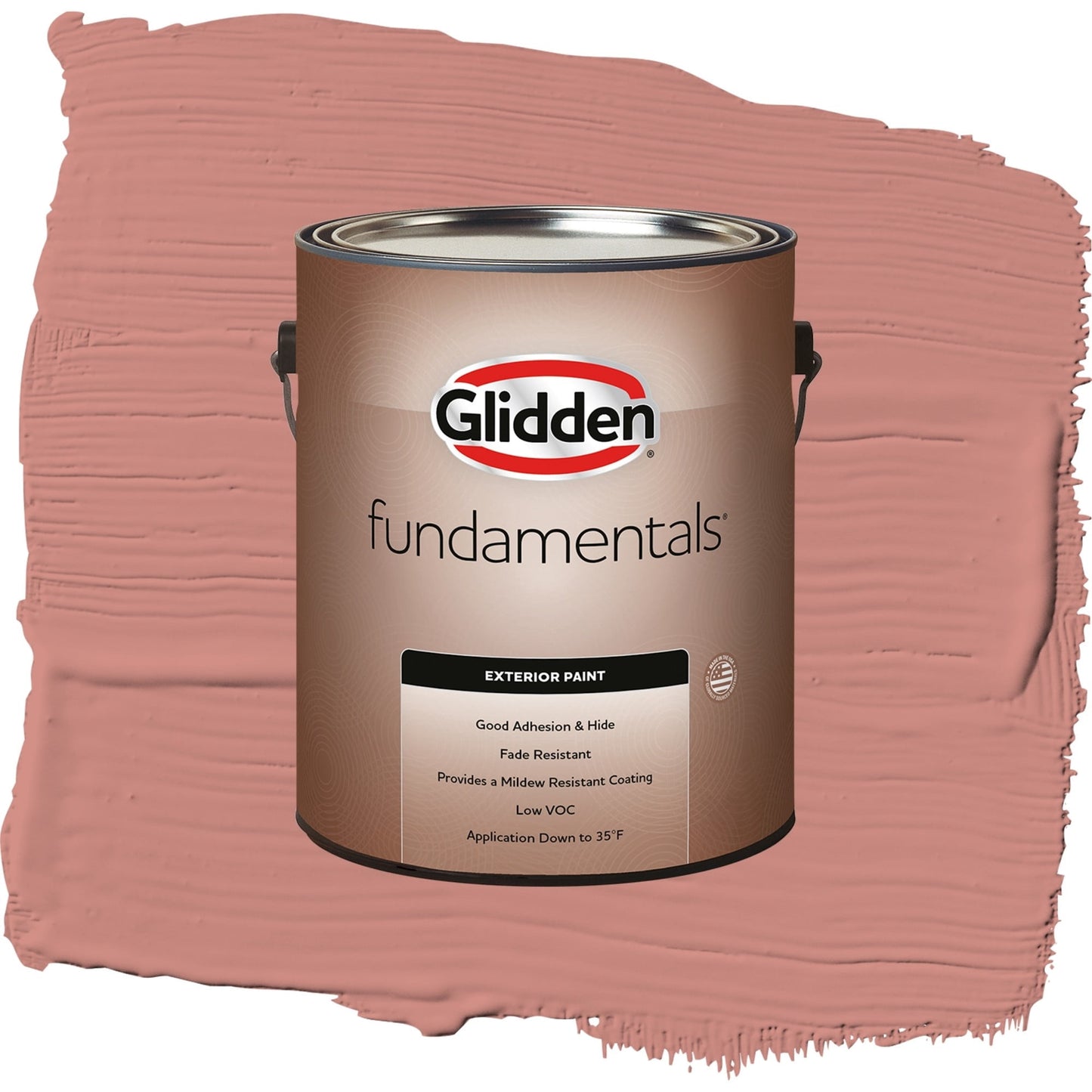 Glidden Fundamentals Sunstone / Orange, Flat Exterior Paint, 1 Gallon