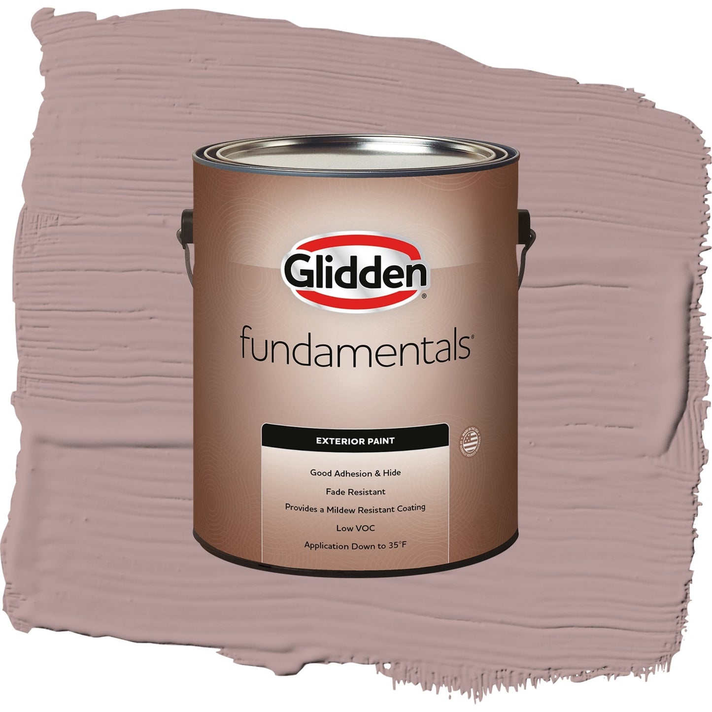 Glidden Fundamentals Tawny Mushroom / Pink, Flat Exterior Paint, 1 Gallon