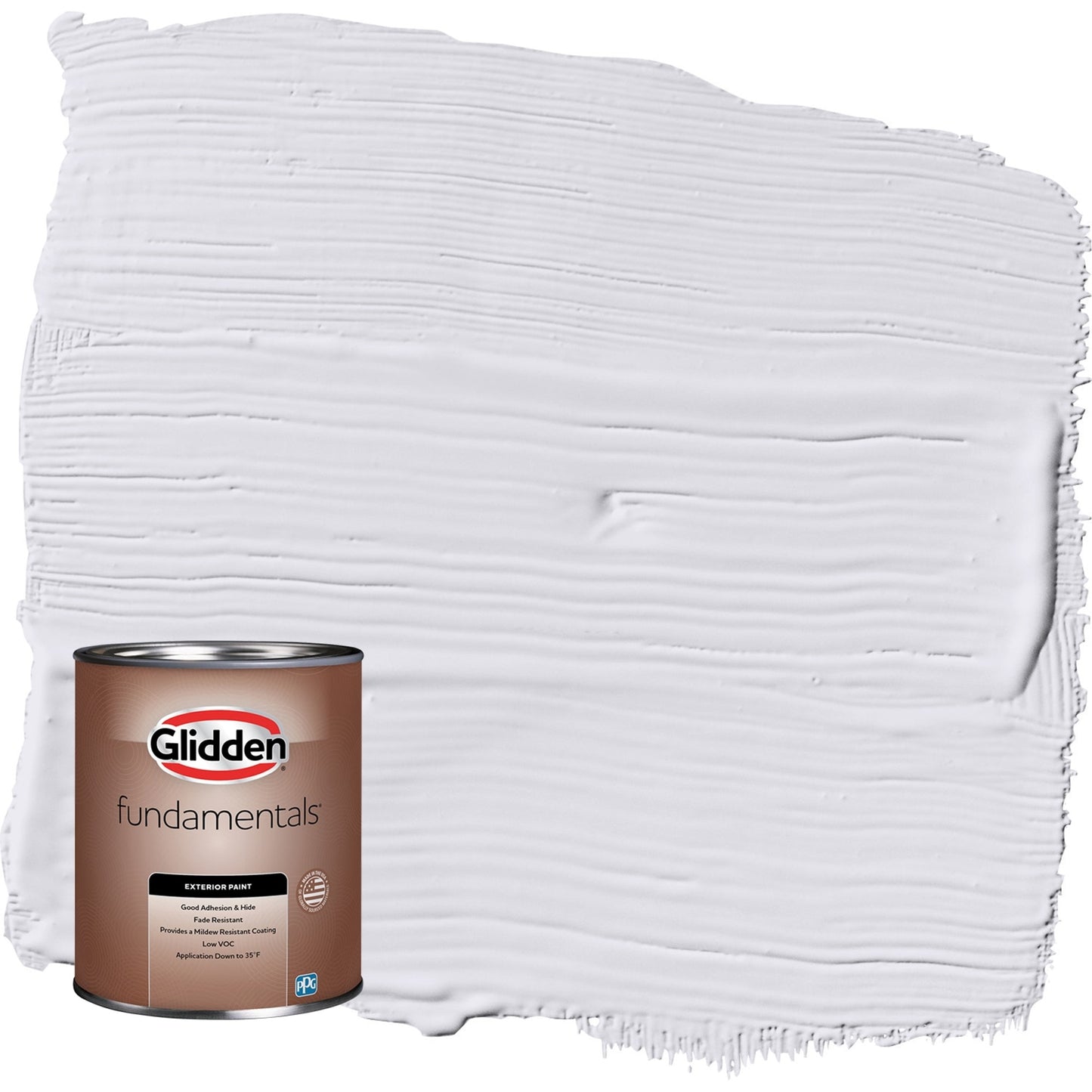 Glidden Fundamentals Echo Violeta / Pintura Exterior Satinada Púrpura, 1 Cuarto