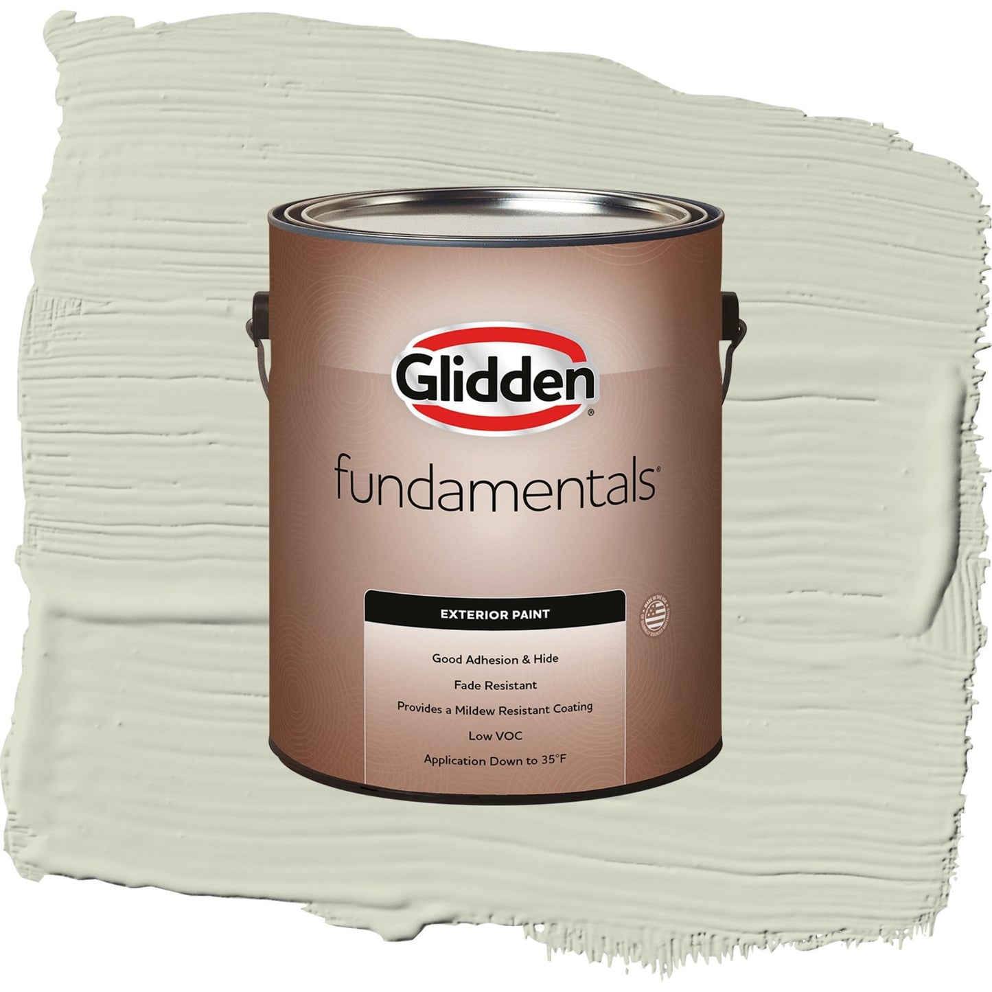 Glidden Fundamentals White Sage / Green, Satin Exterior Paint, 1 Gallon