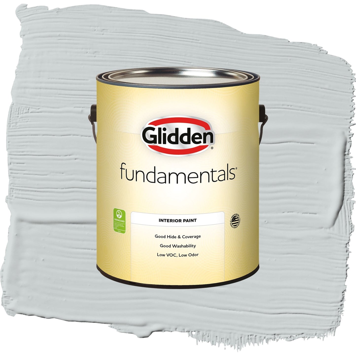 Glidden Fundamentals Grab-N-Go Ghost Whisperer / Gray, Blue Flat Interior Paint, 1 Gallon