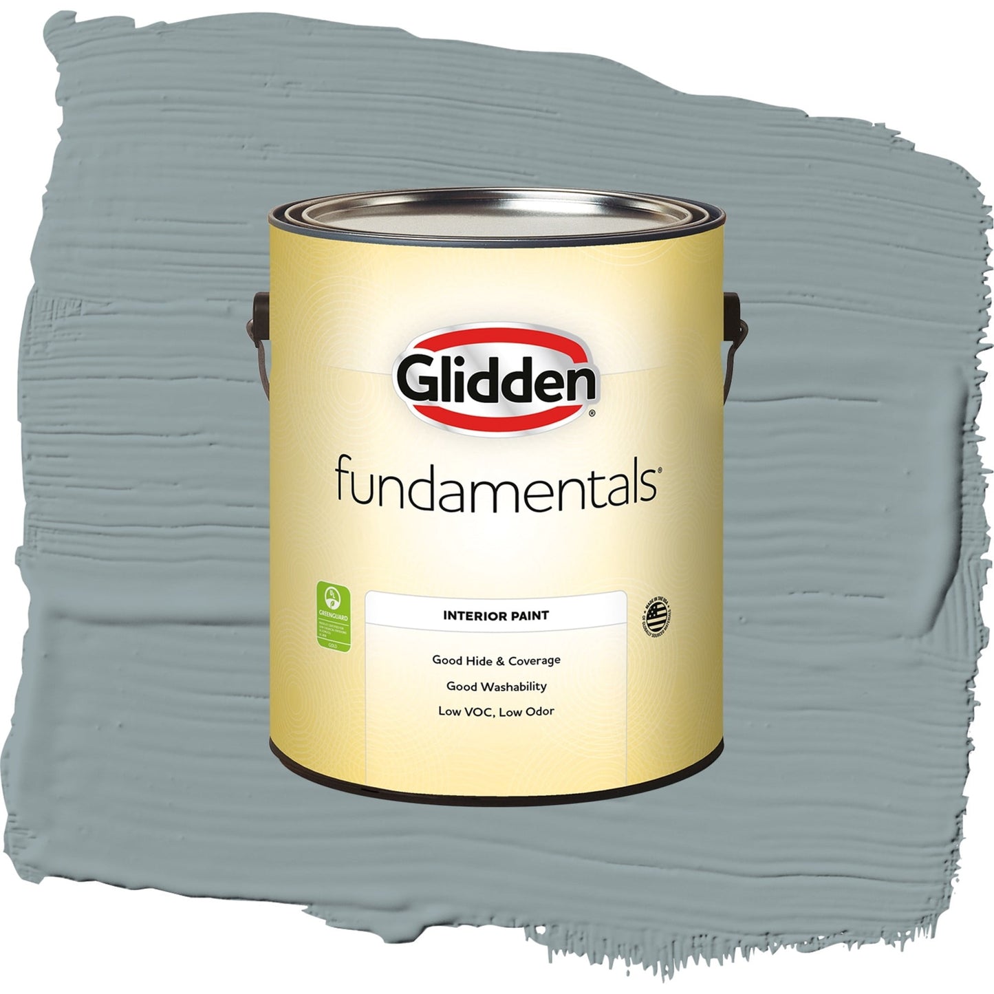 Glidden Fundamentals After the Storm / Gray, Semi-Gloss Interior Paint, 1 Gallon