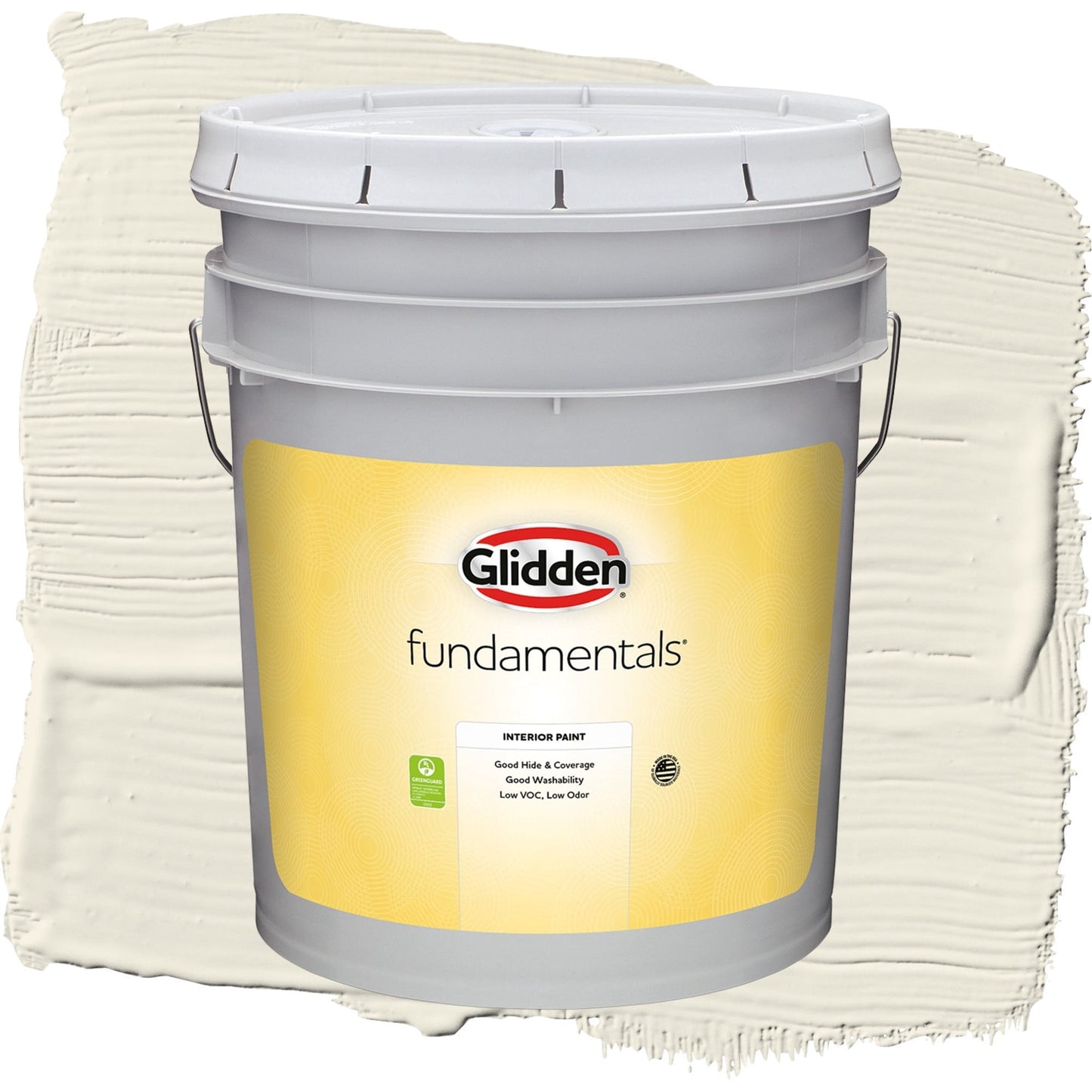 Glidden Fundamentals Cold Foam / White Flat Interior Paint, 5 Gallon