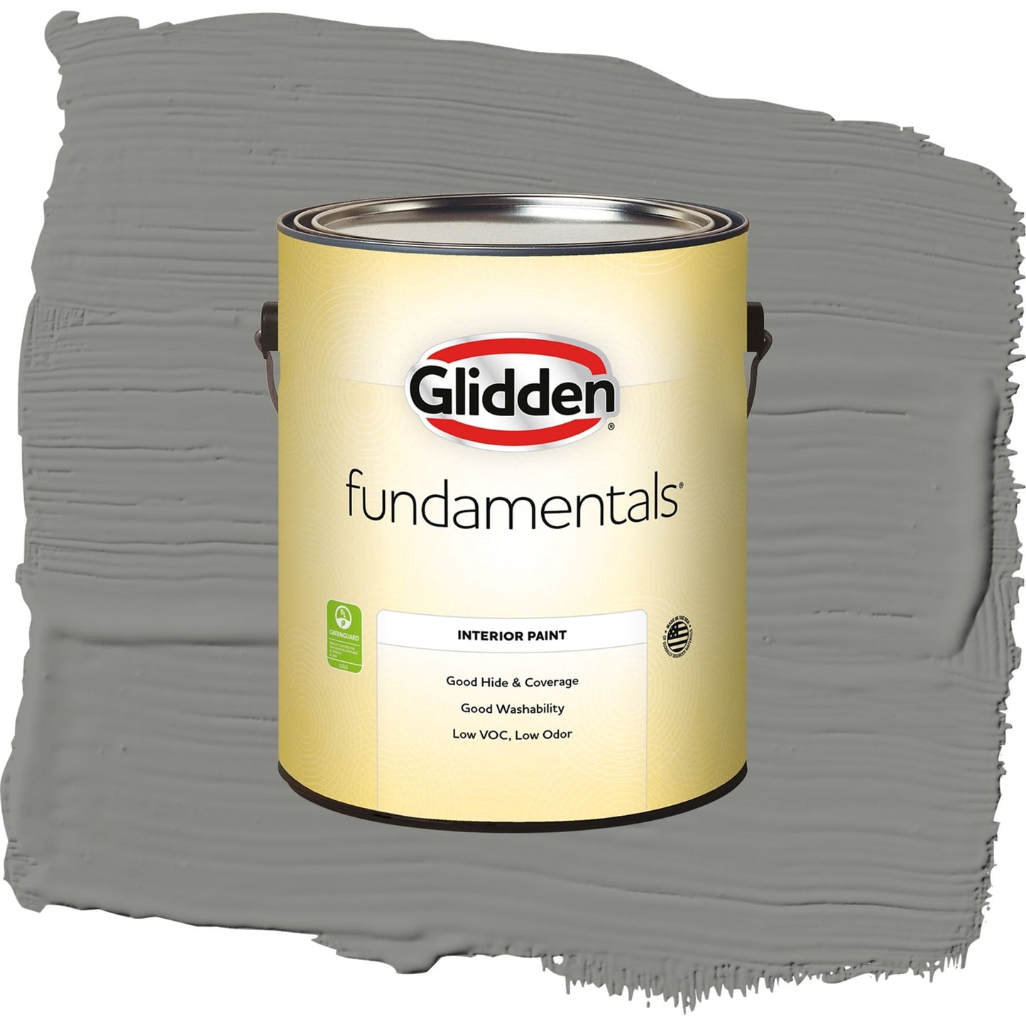 Glidden Fundamentals Downpour / Grey, Eggshell Interior Paint, 1 Gallon