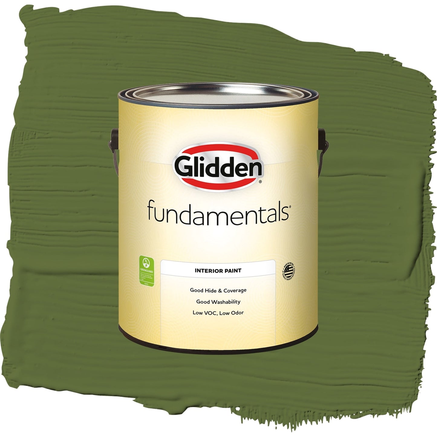 Glidden Fundamentals Globe Artichoke / Green, Semi-Gloss Interior Paint, 1 Gallon