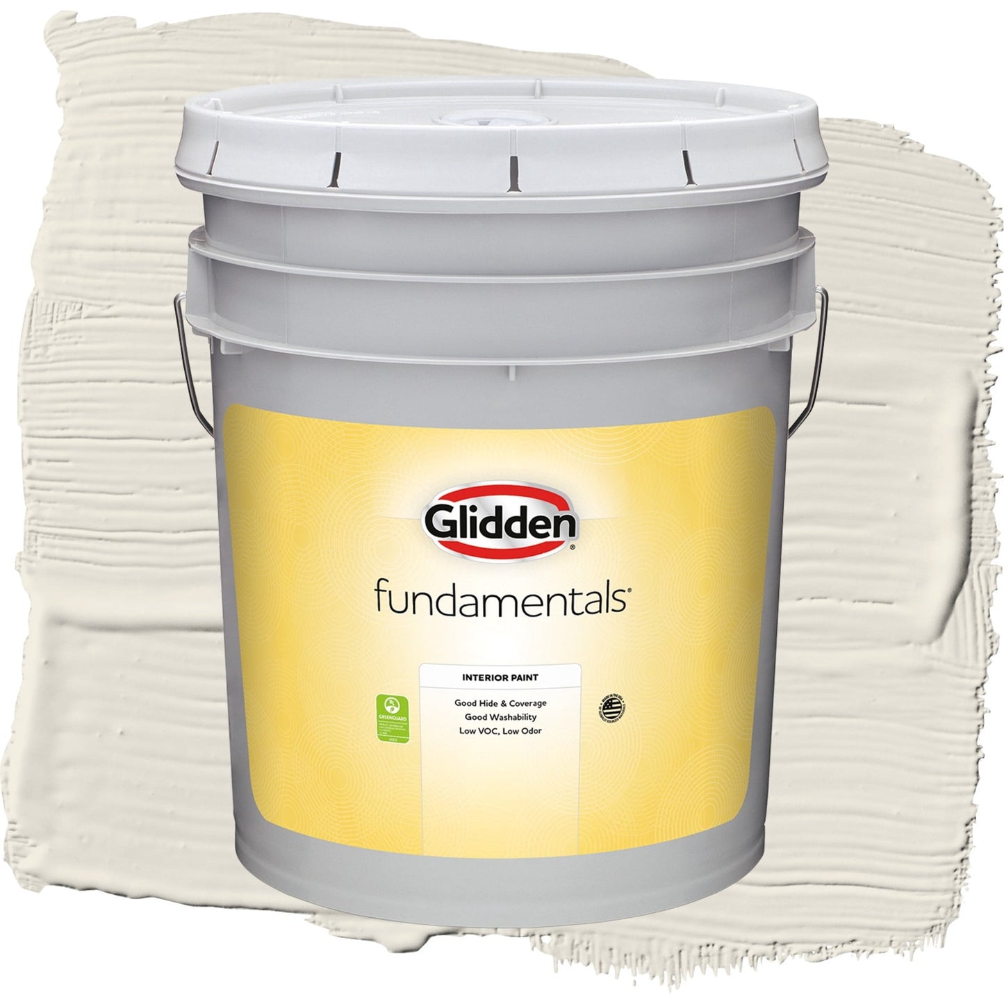 Glidden Fundamentals Hourglass / Off-White Flat Interior Paint, 5 Gallon