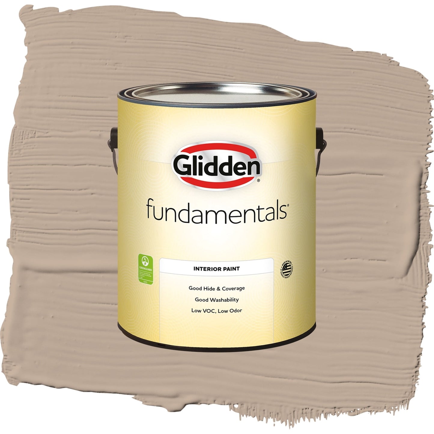 Glidden Fundamentals Notorious / Brown, Semi-Gloss Interior Paint, 1 Gallon