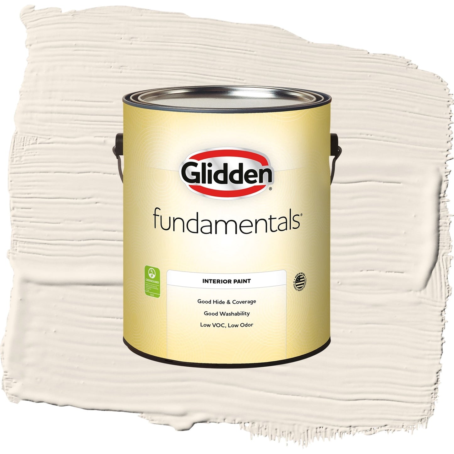 Glidden Fundamentals Pearls and Lace / White Semi-Gloss Interior Paint, 1 Gallon