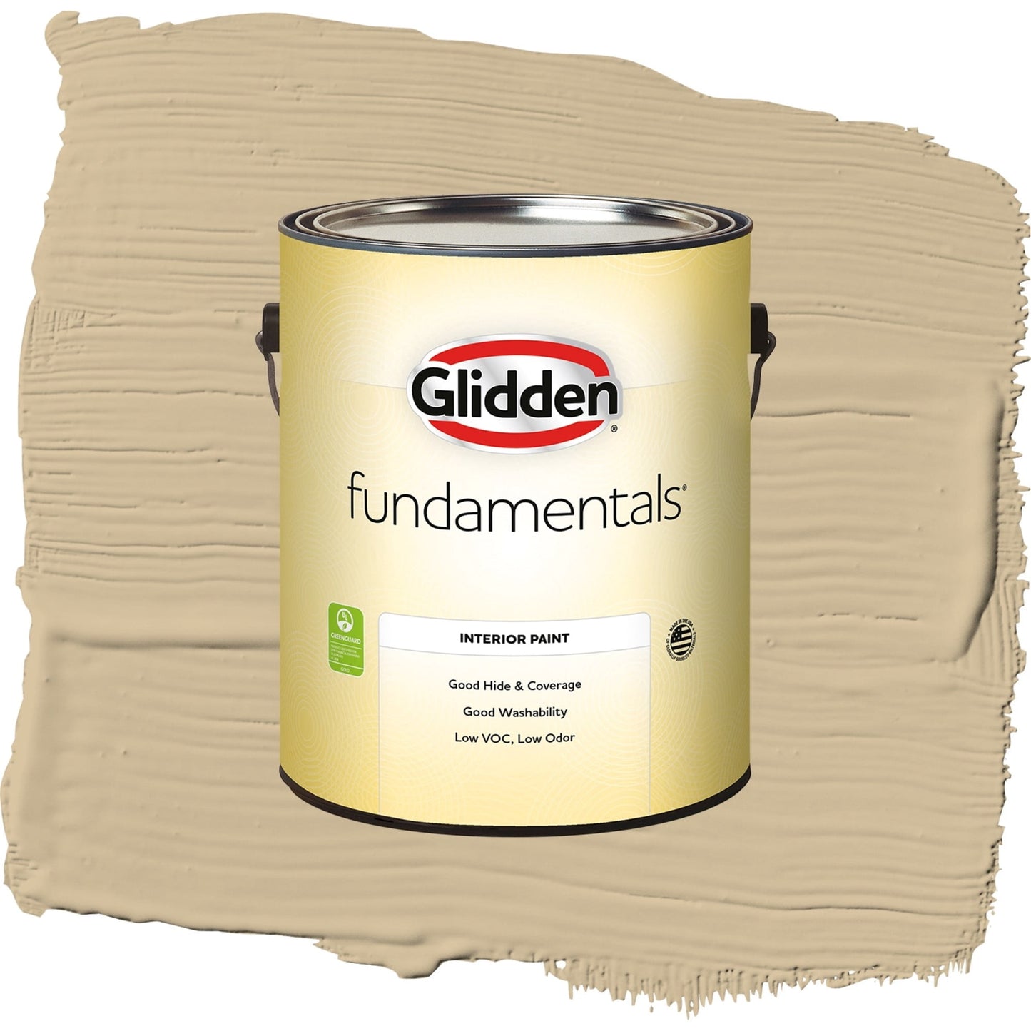 Glidden Fundamentals Spiced Vinegar / Beige, Eggshell Interior Paint, 1 Quart