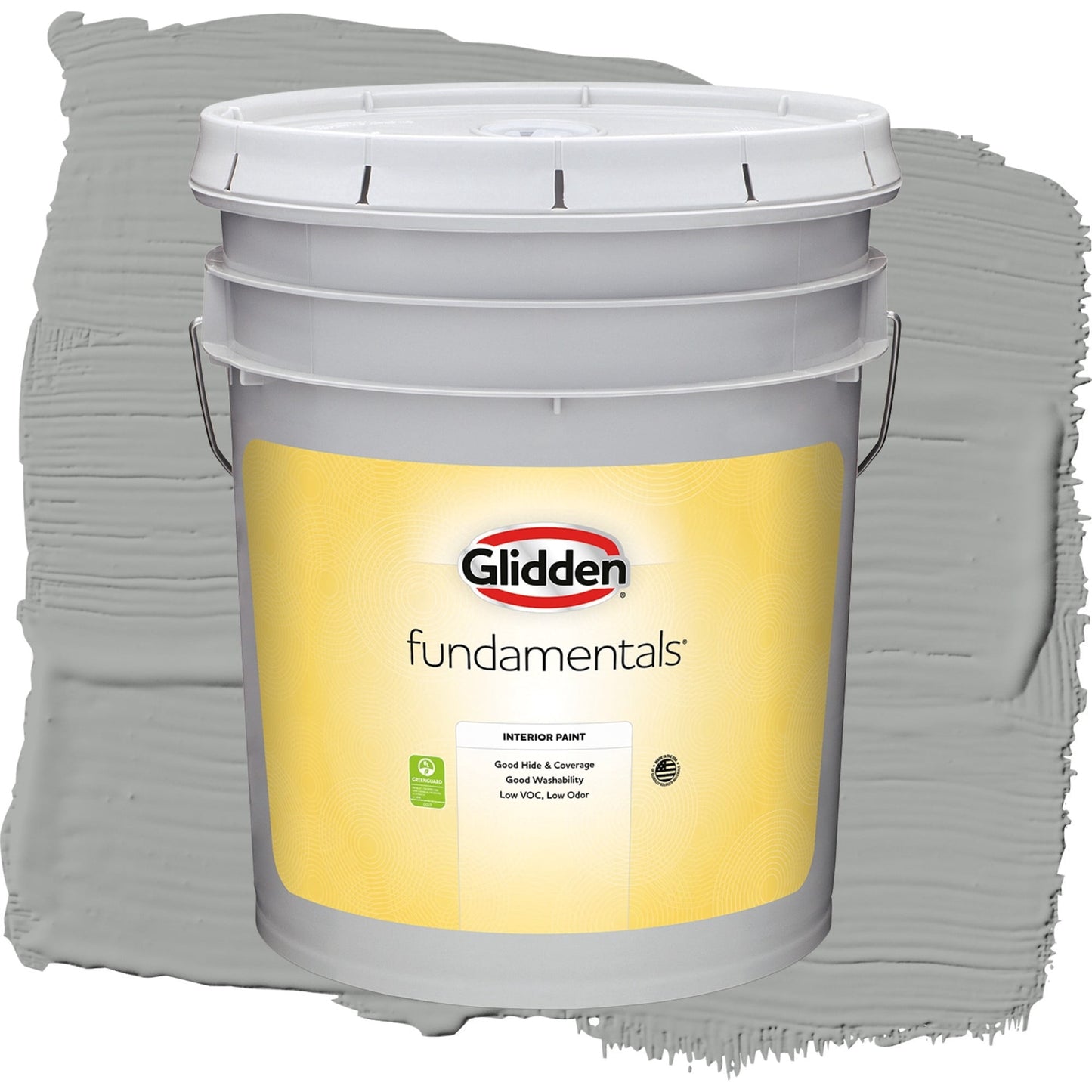 Glidden Fundamentals Stepping Stone / Gray, Flat Interior Paint, 5 Gallon