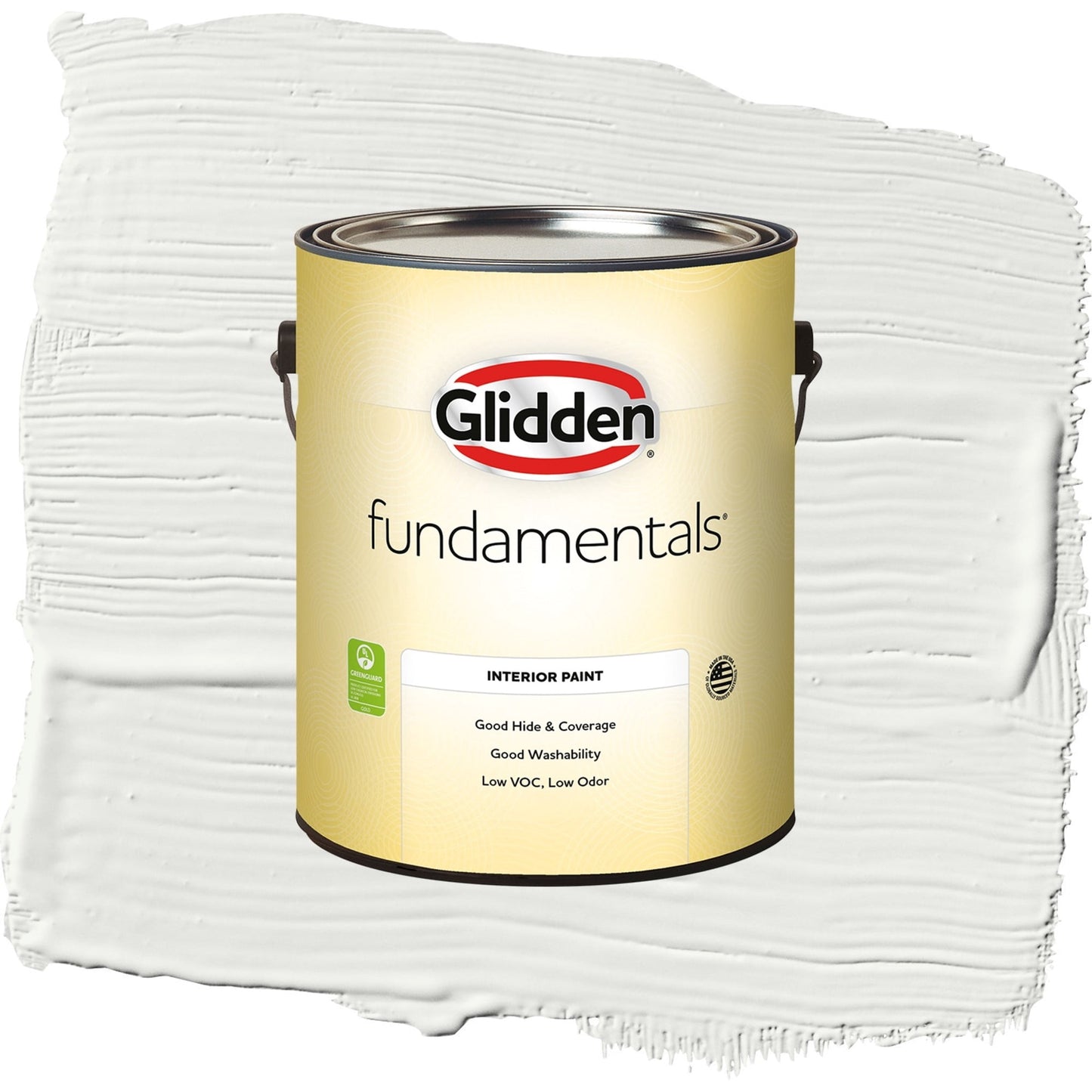 Glidden Fundamentals Grab-N-Go White Semi-Gloss Interior Paint, 1 Gallon