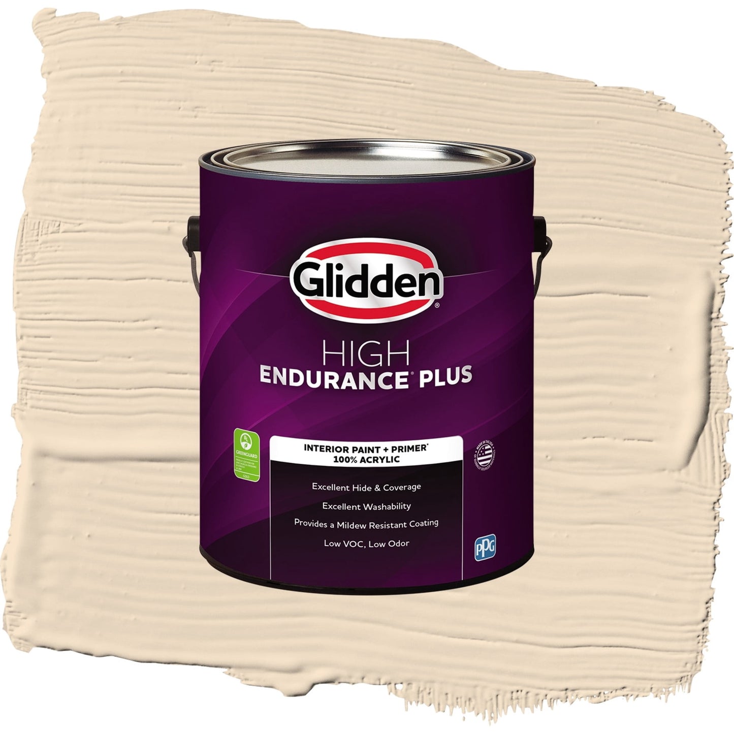 Glidden HEP Antique Parchment / Beige, Semi-Gloss Interior Paint with Primer, 1 Gallon