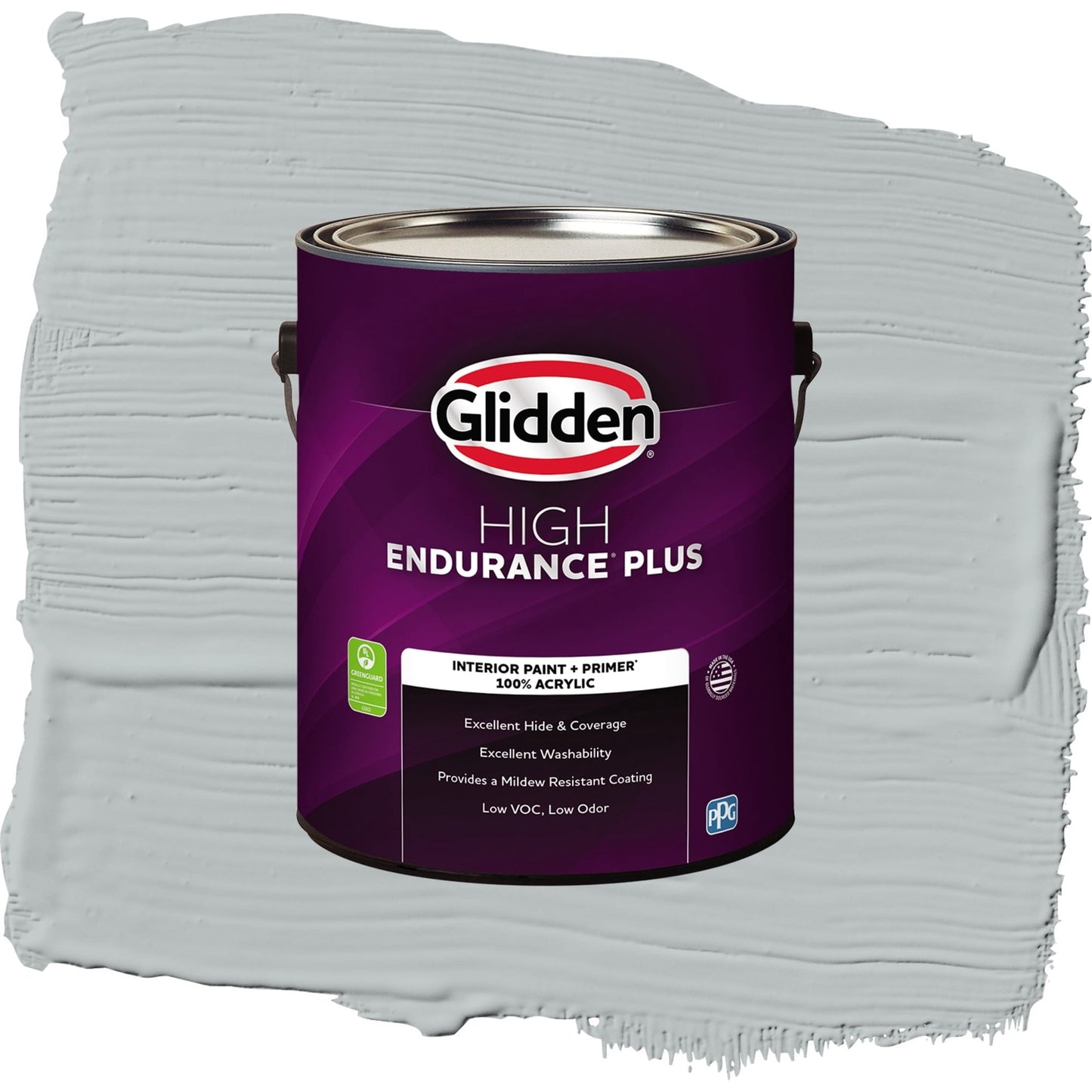 Glidden HEP Maiden Mist / Gray, Semi-Gloss Interior Paint with Primer, 1 Gallon